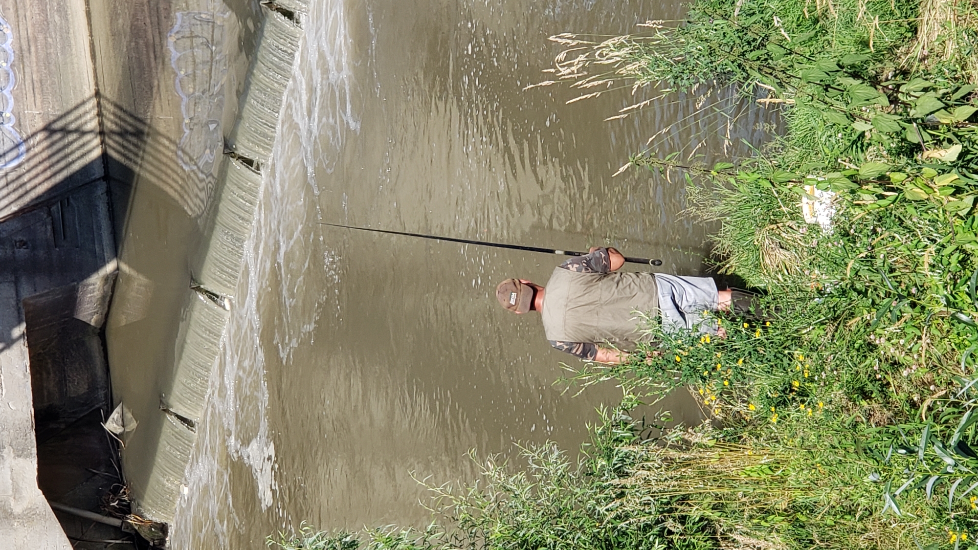 Riverside morning in Prešov: nature, graffiti, and fishing