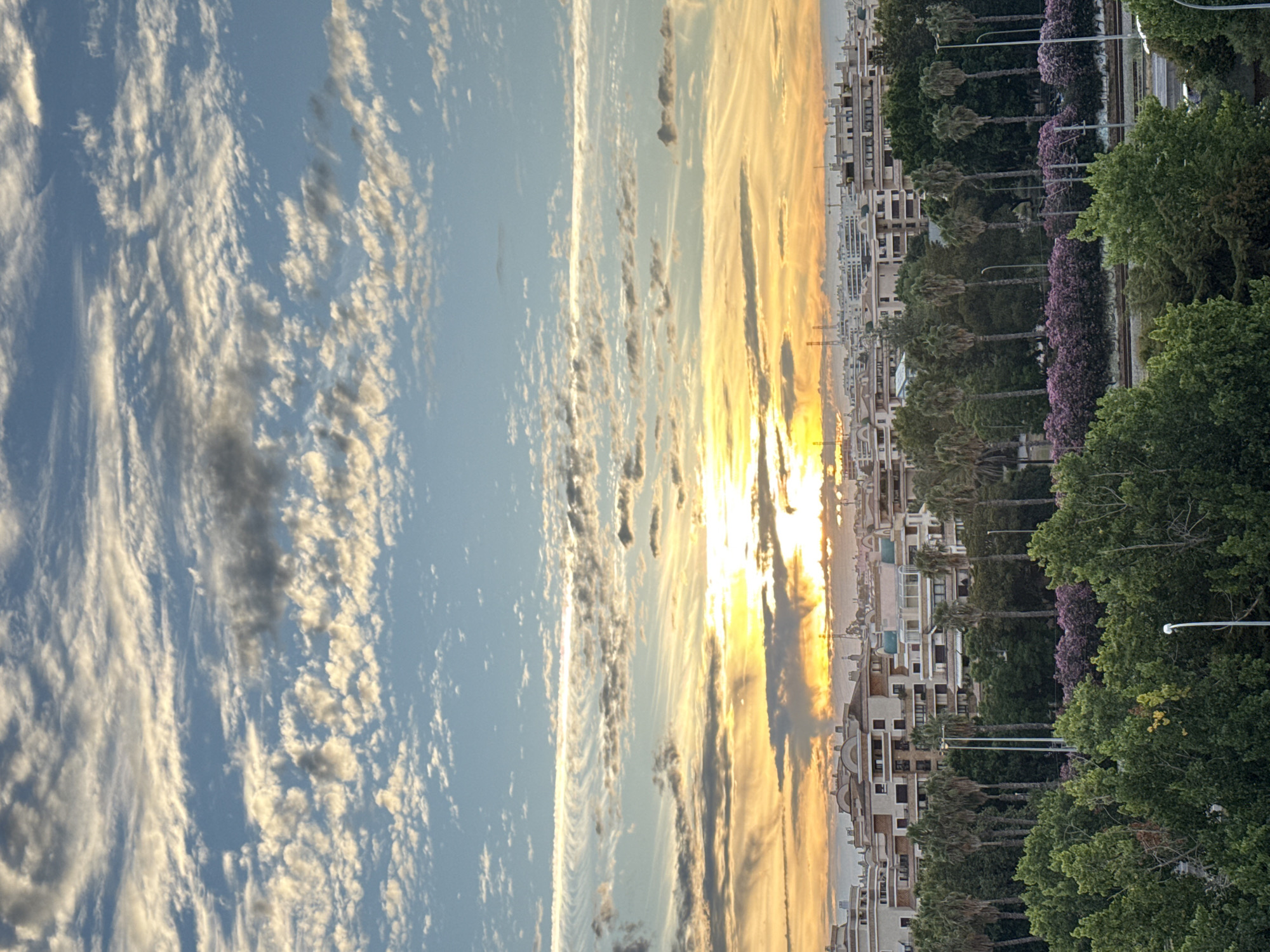 Sunset views over the Tagus River and Vasco da Gama Bridge