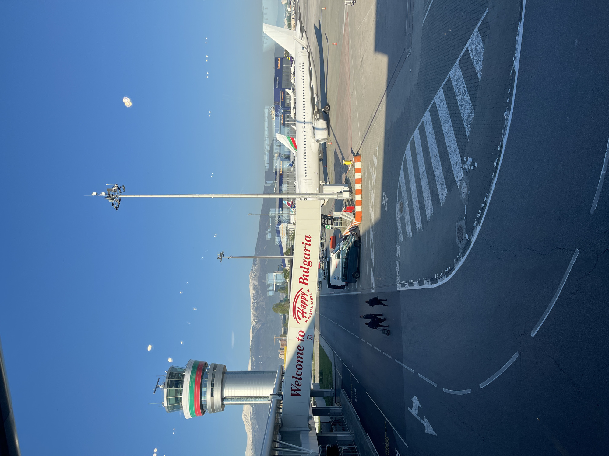 Early morning scenes captured at Sofia Airport terminal