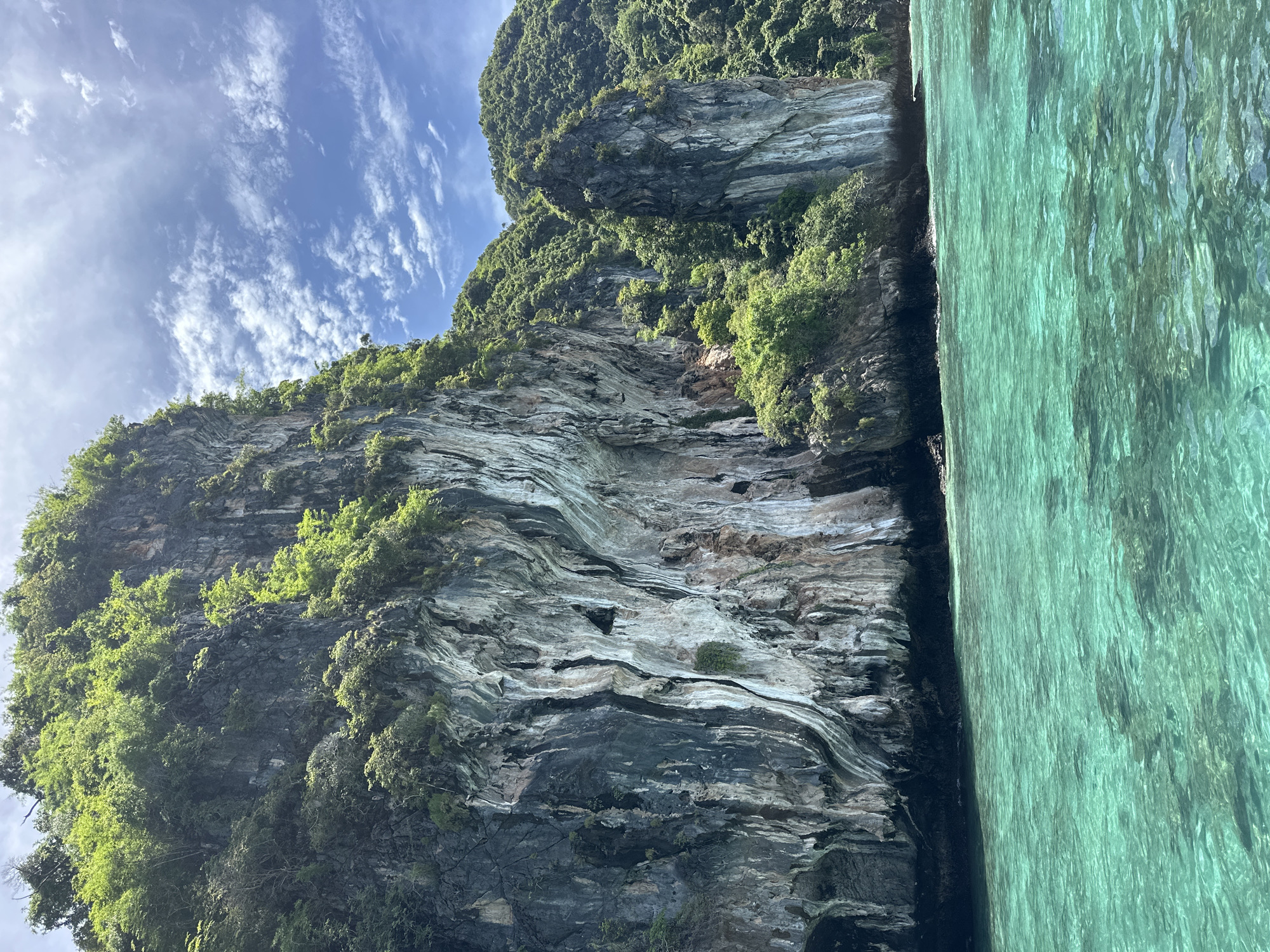 Boat tour through Ao Nang's limestone karst bay