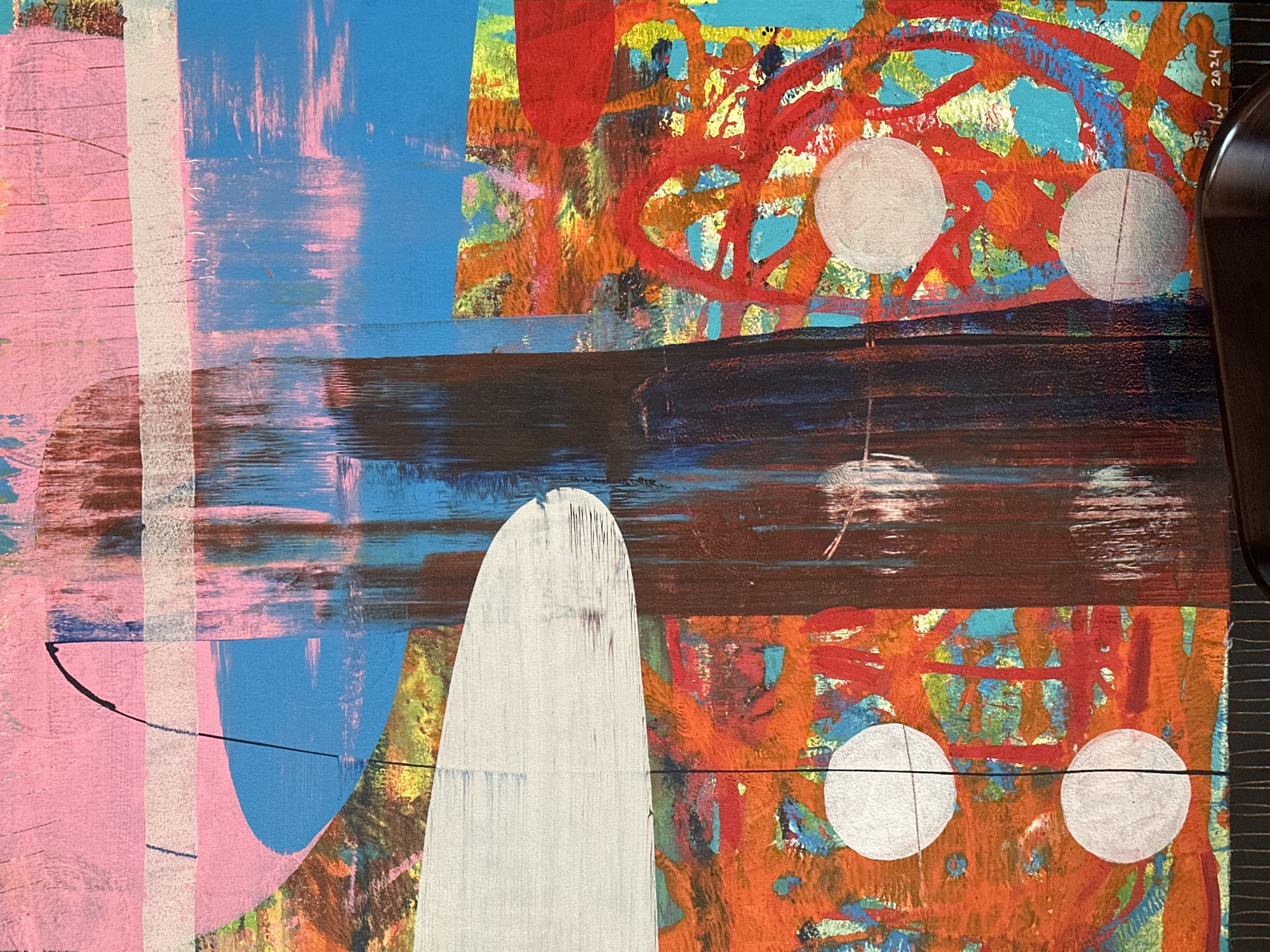 Abstract art exhibition documented alongside film production in Colombo