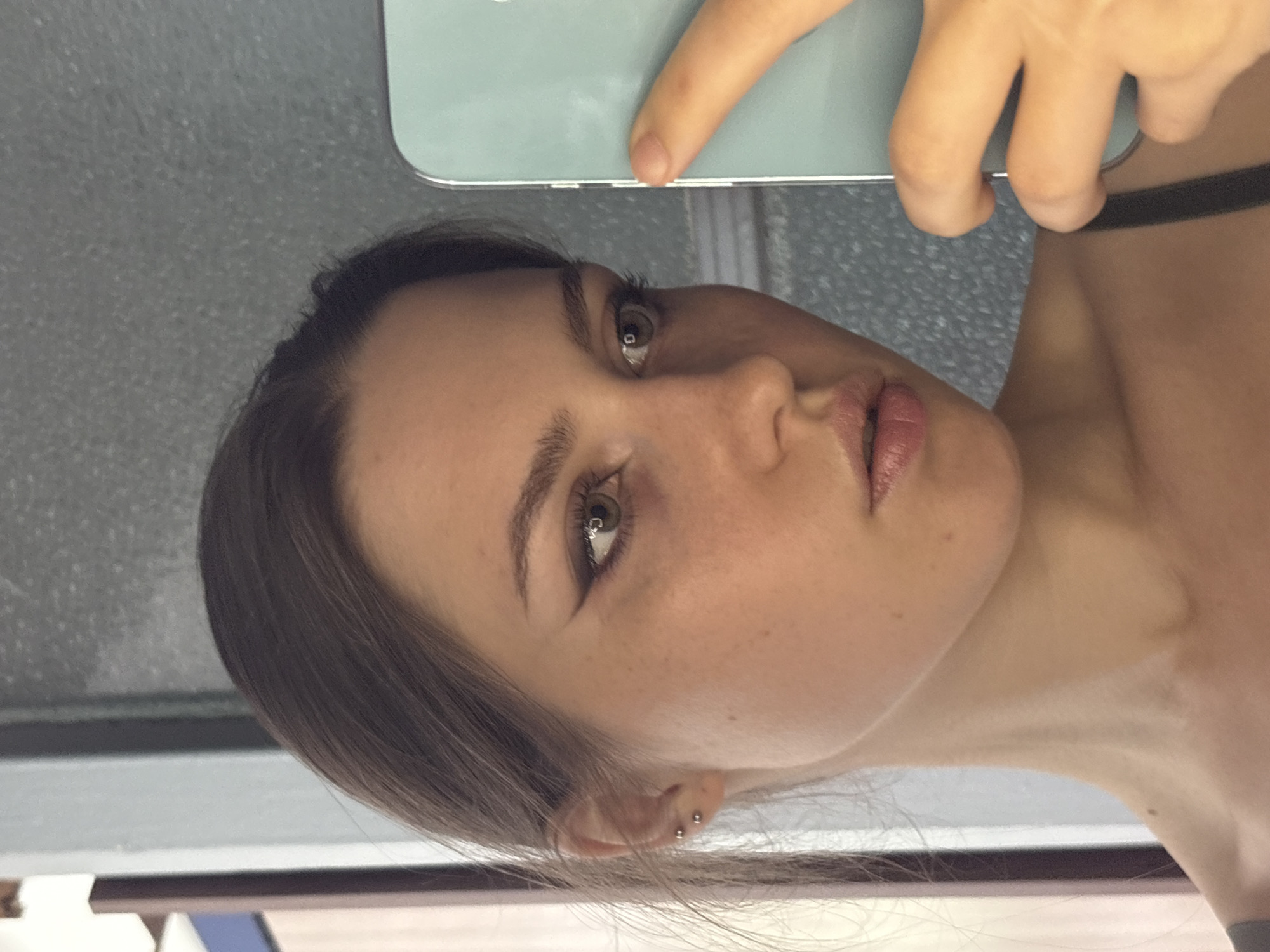 Selfie session in Saint Petersburg, midday indoors