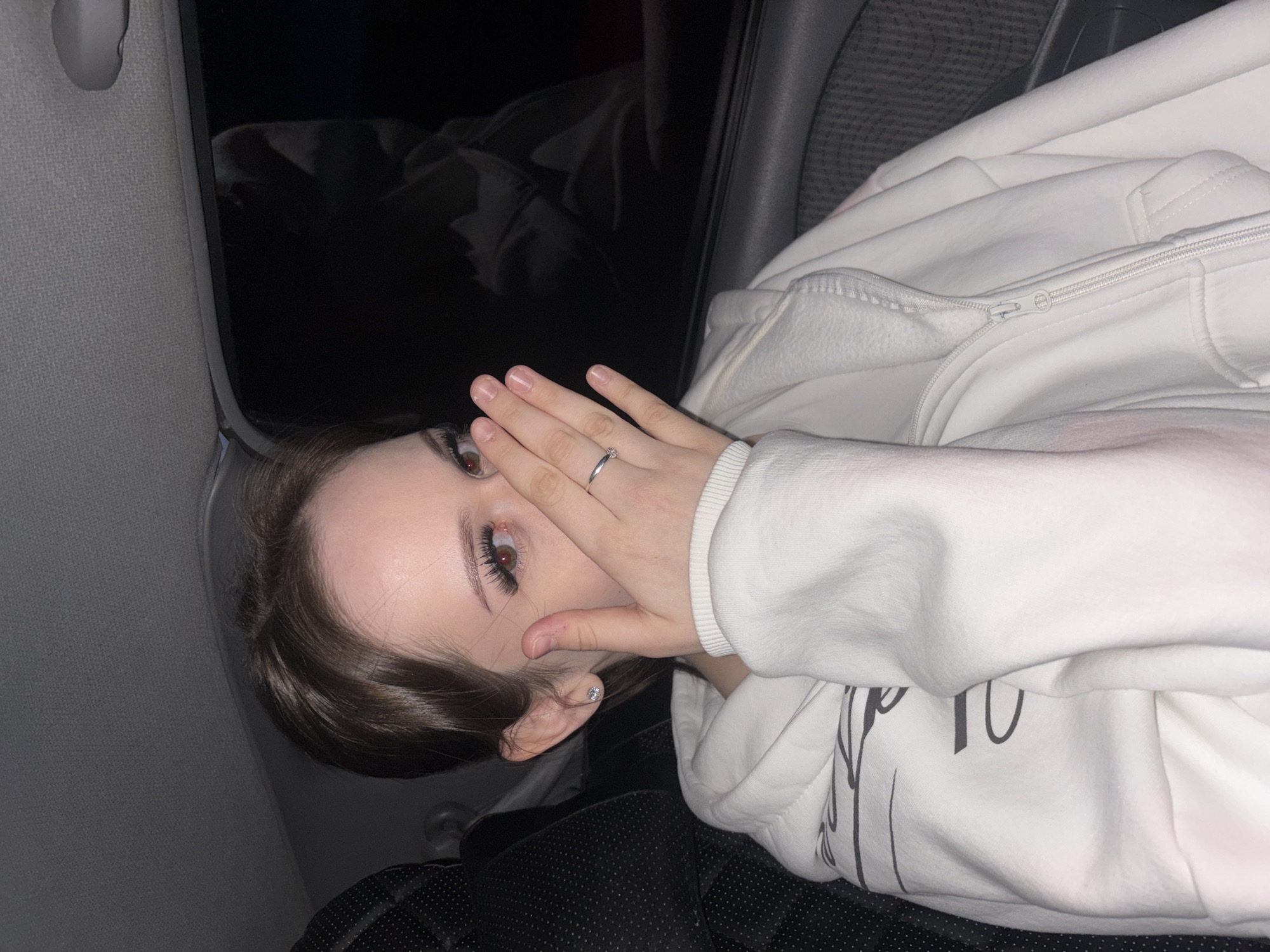 Portrait captured of young person inside car in Semyonov