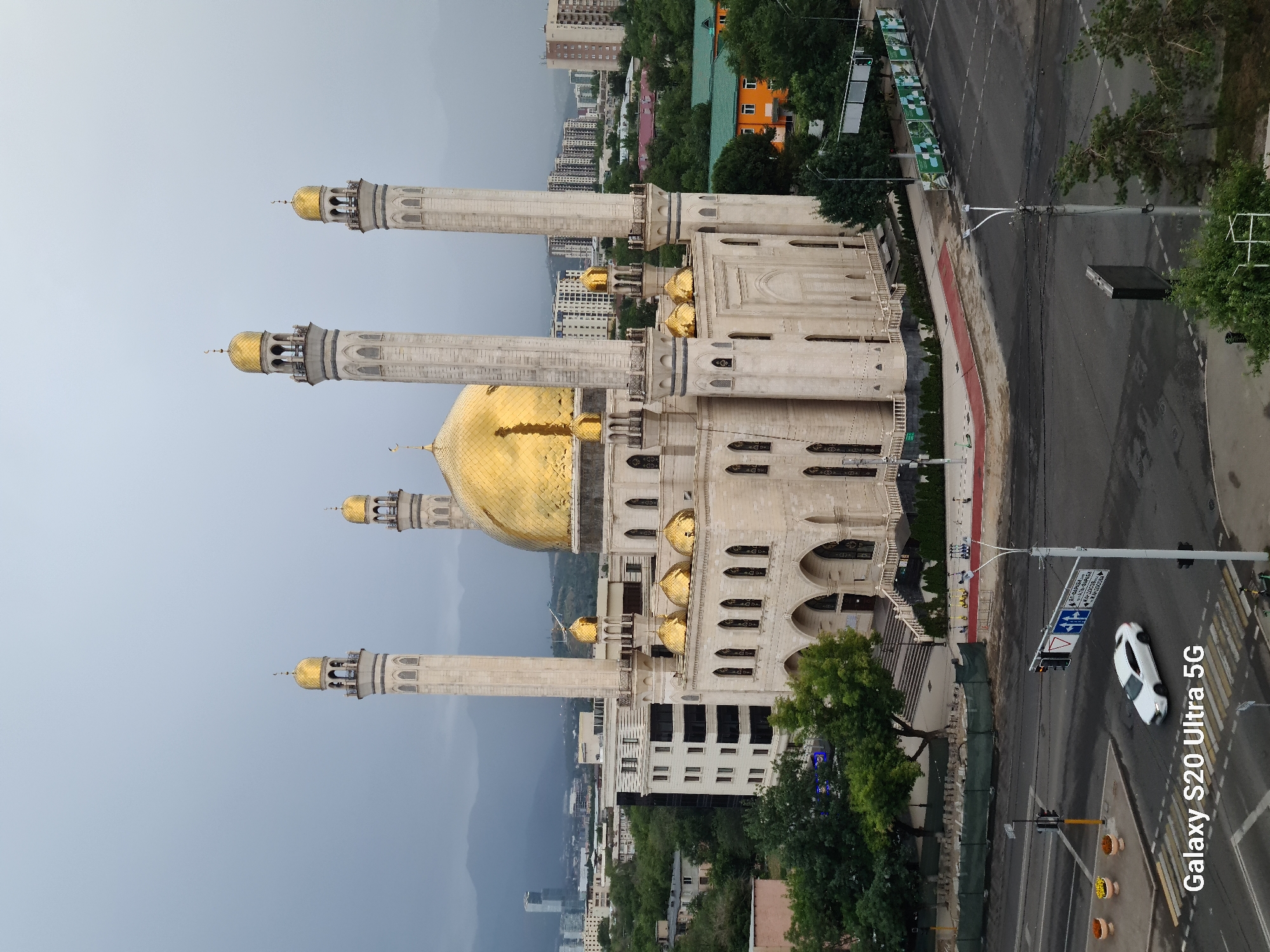Almaty's Central Mosque and its golden domes