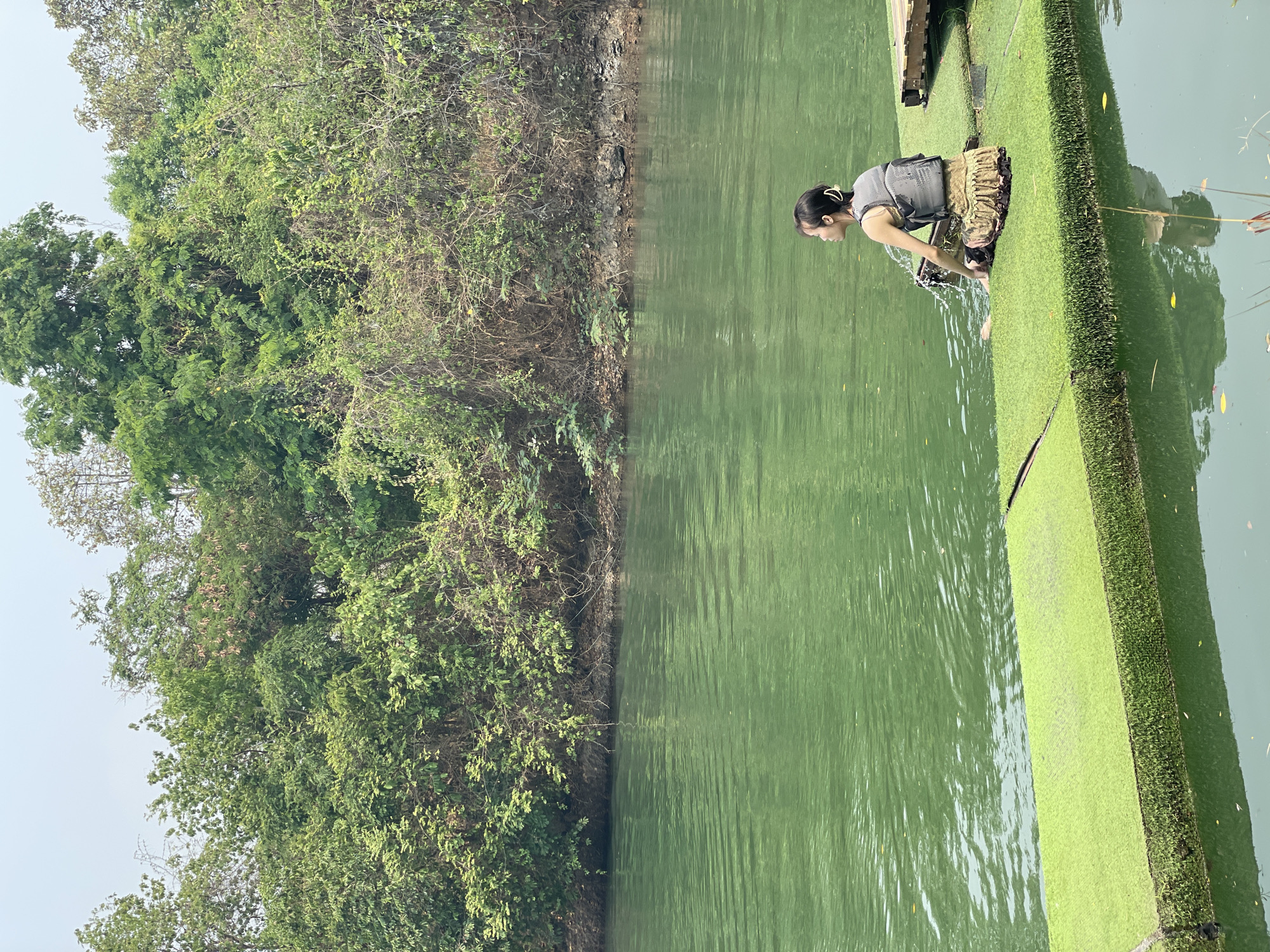 Morning wakeboarding session captured at Thailand water sports facility
