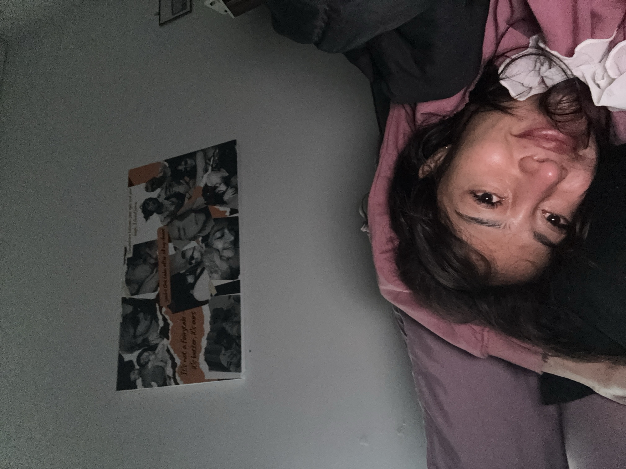 Person resting with electronic device during early morning hours