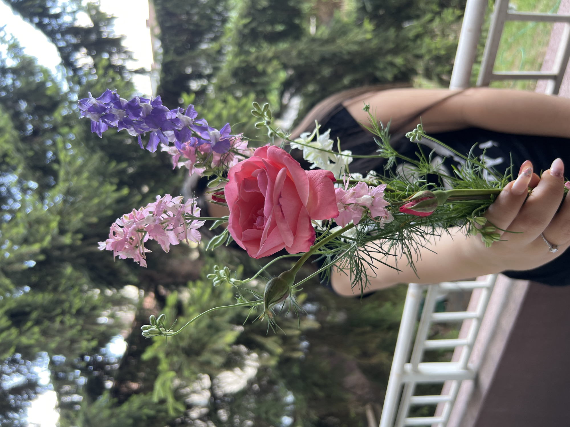 Colorful faces and flowers at a Sofia street event