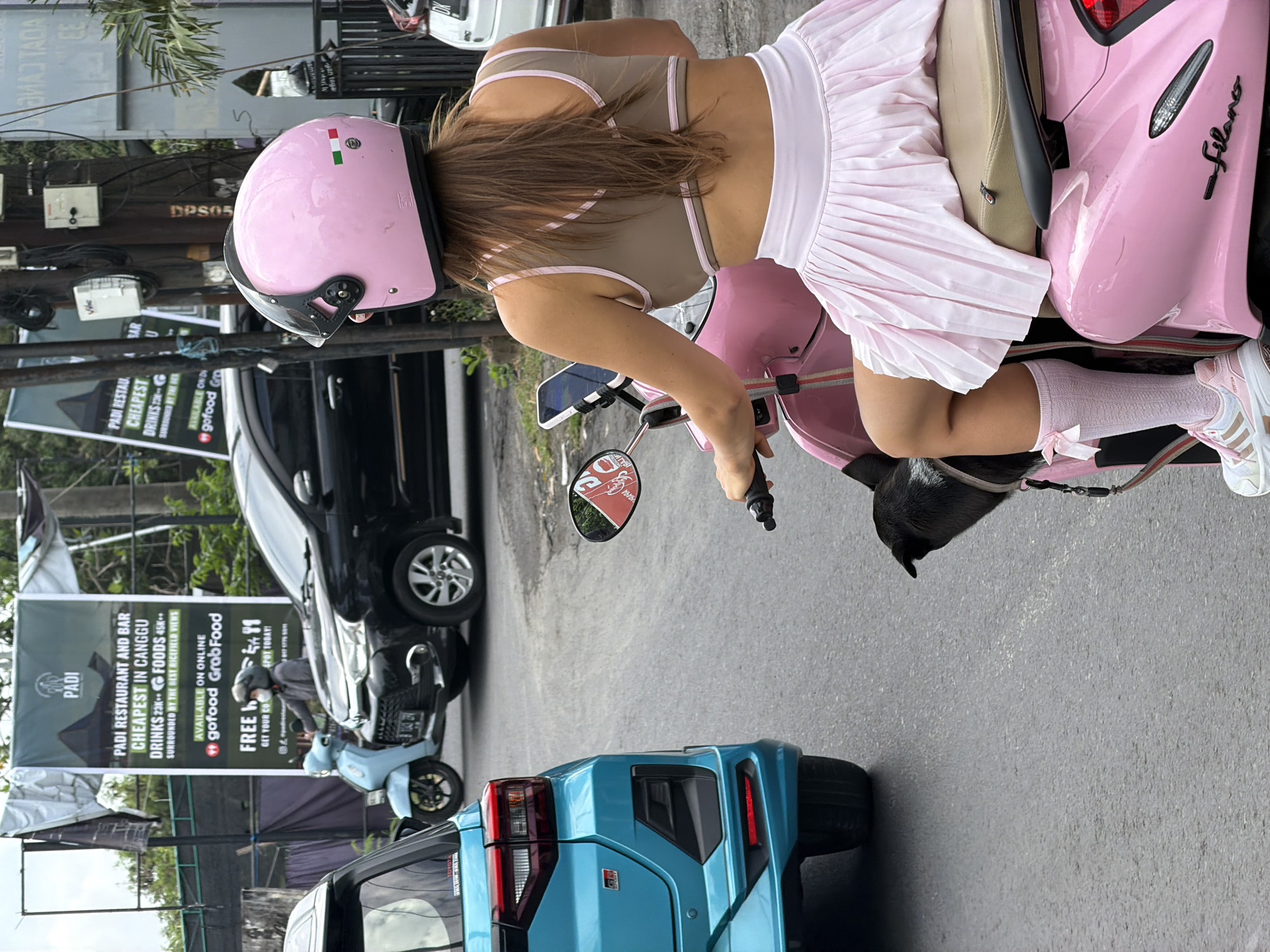 Early morning motorcycle activity observed in North Kuta, Indonesia