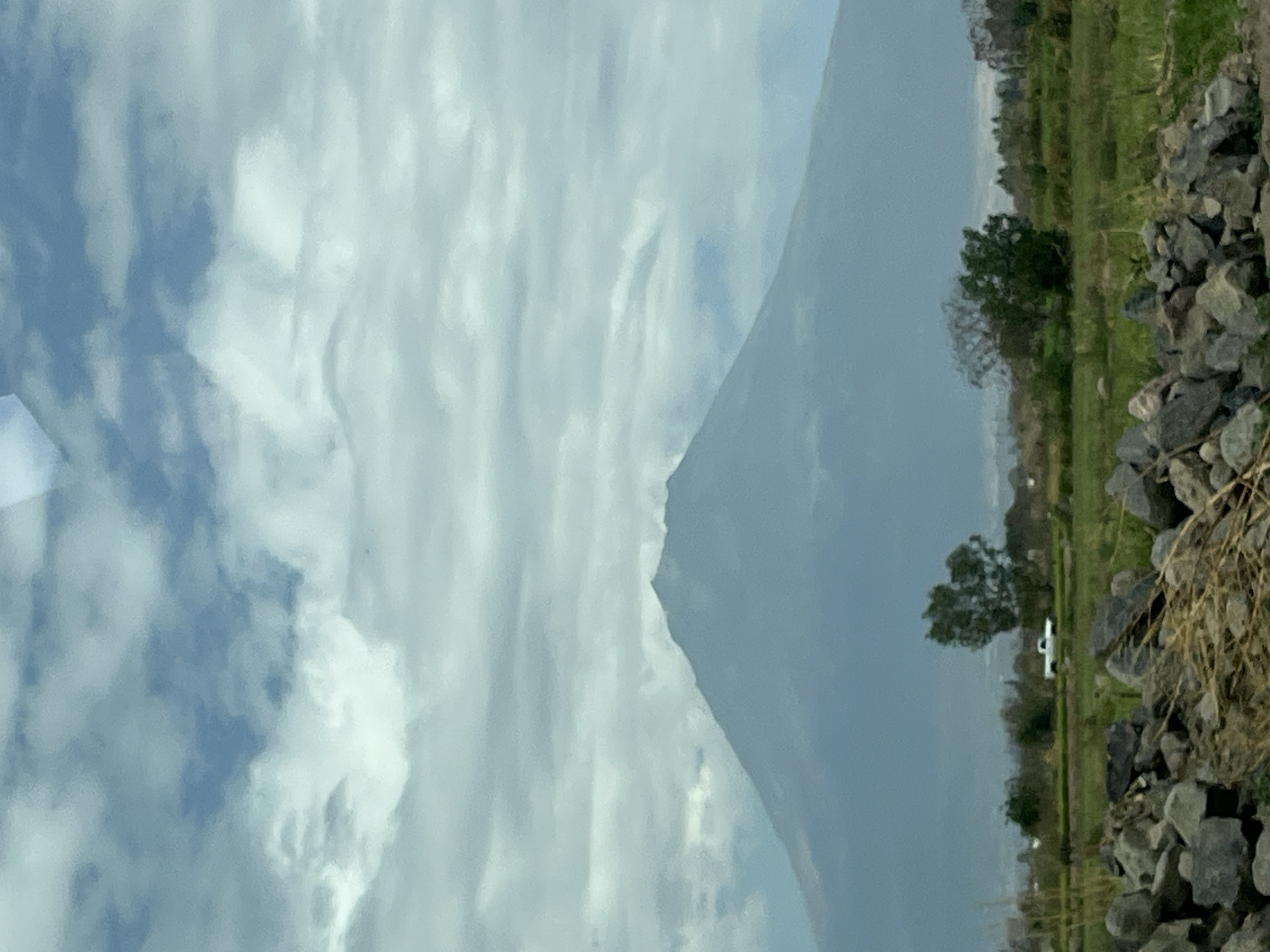 Popocatépetl volcano viewed from Atlixco through cloudy conditions