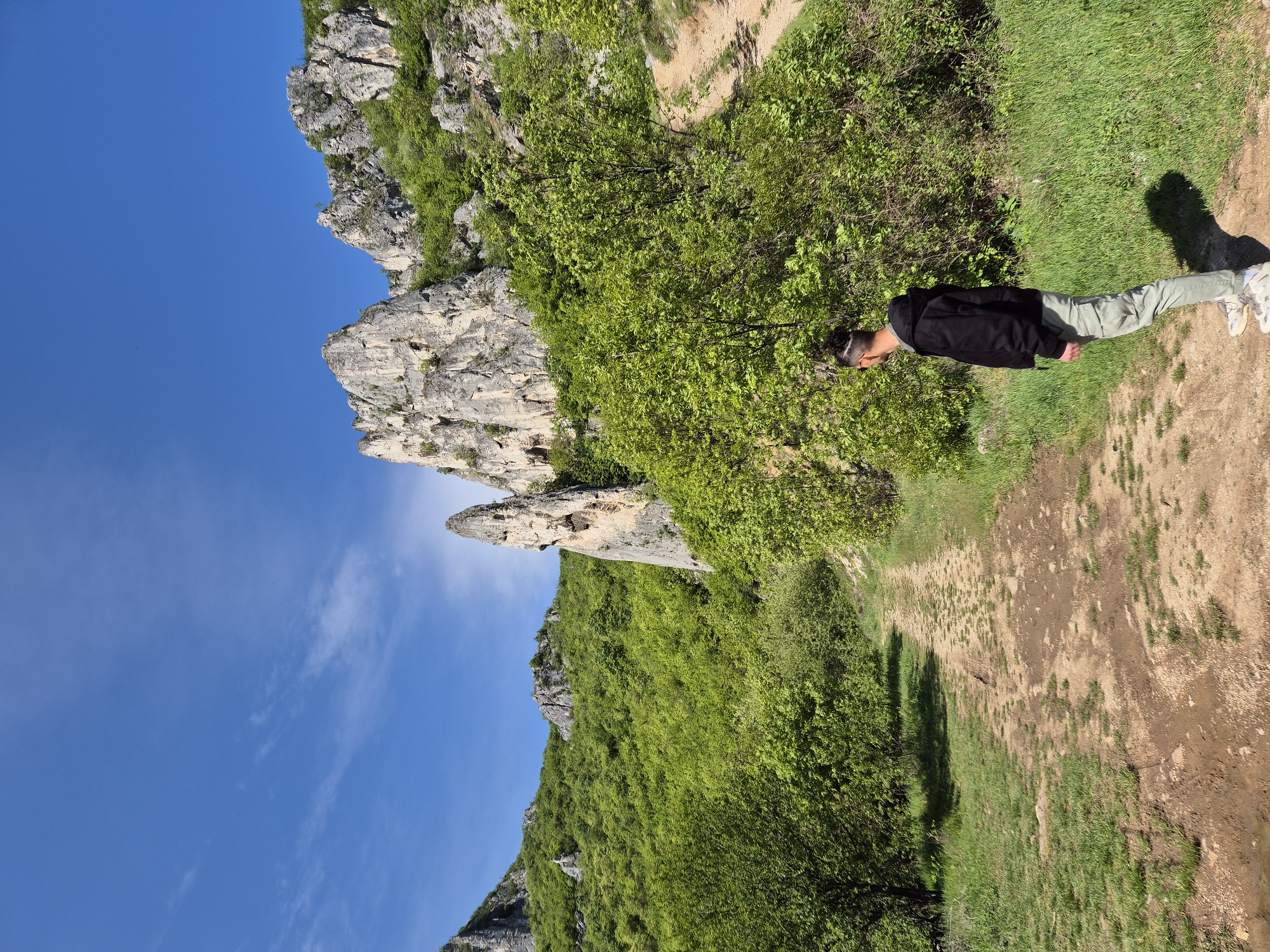 Morning hiker spotted at Vratsa Karst trail entrance