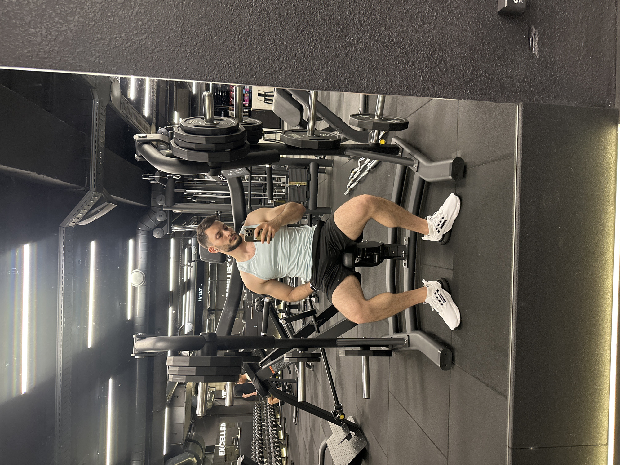 Gym workout session with selfies and motivational quotes in Yerevan