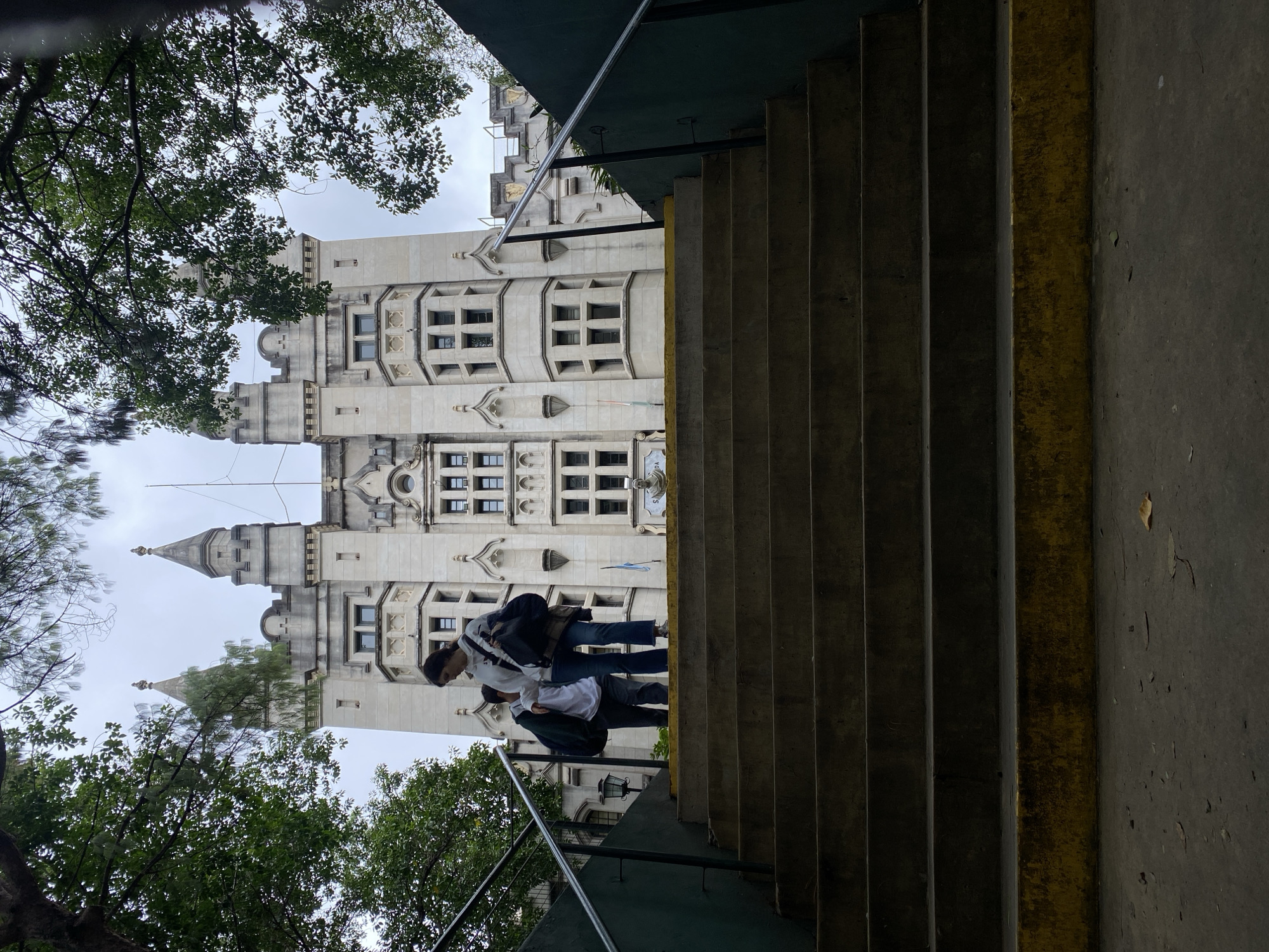Visitor documents Buenos Aires Cathedral architecture and religious sculptures