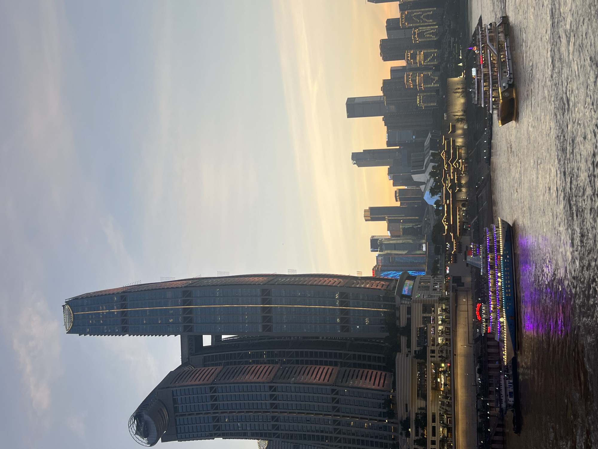 Chongqing's Nan'an waterfront at dusk, Yangtze River views