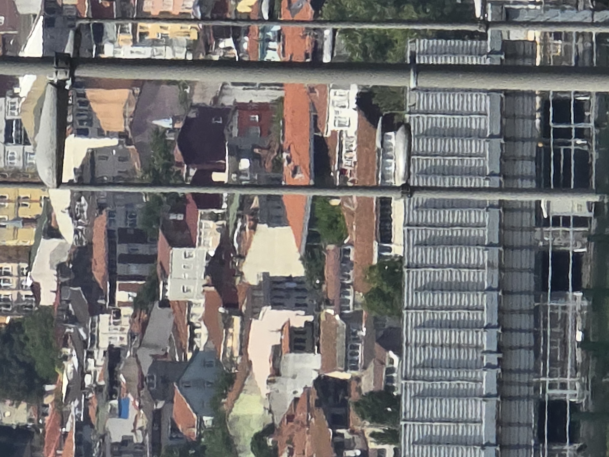 Beyoğlu rooftops and mixed architecture across Istanbul's dense cityscape