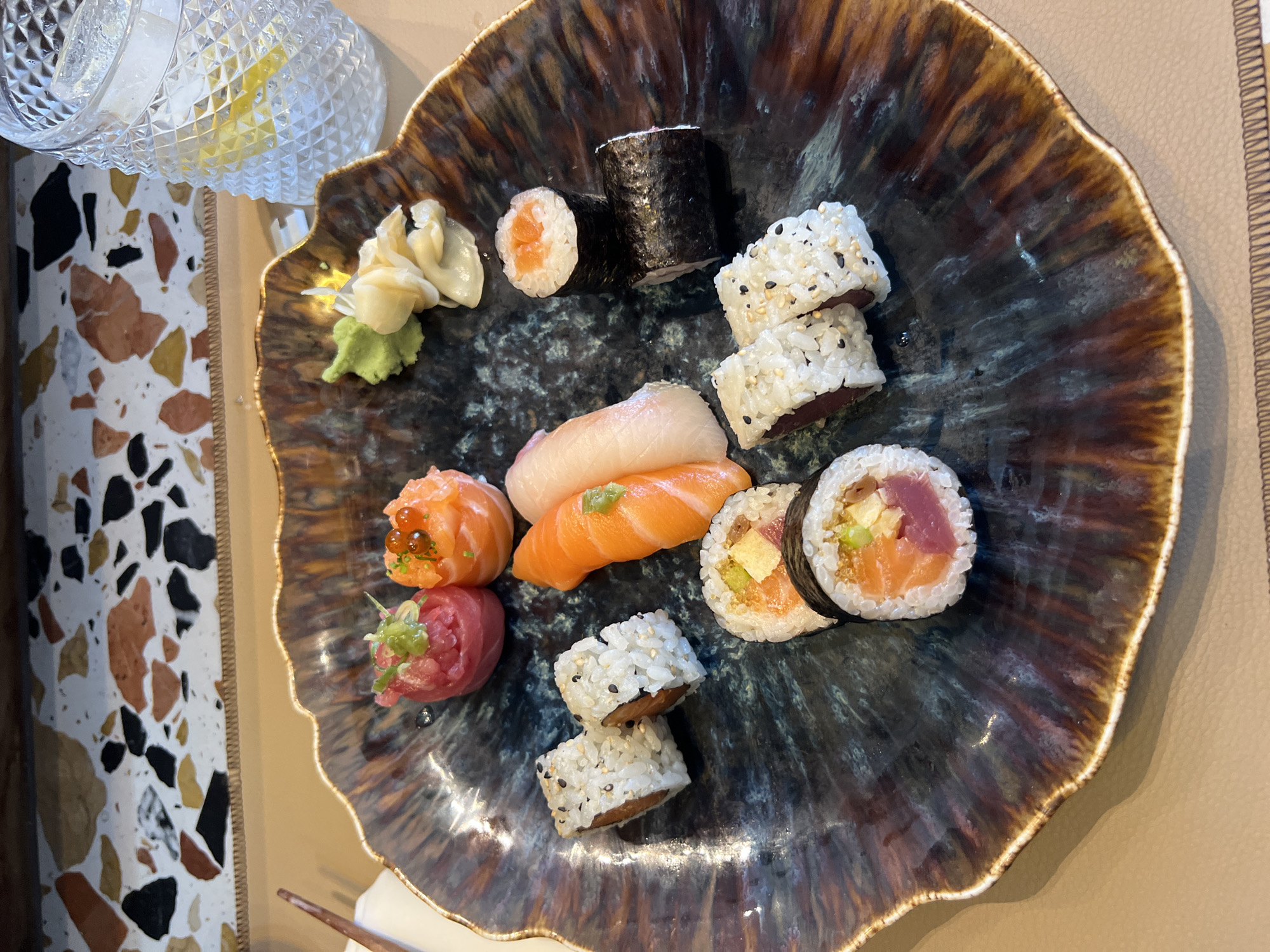 Sushi and a bedroom in the middle of being sorted out, Porto