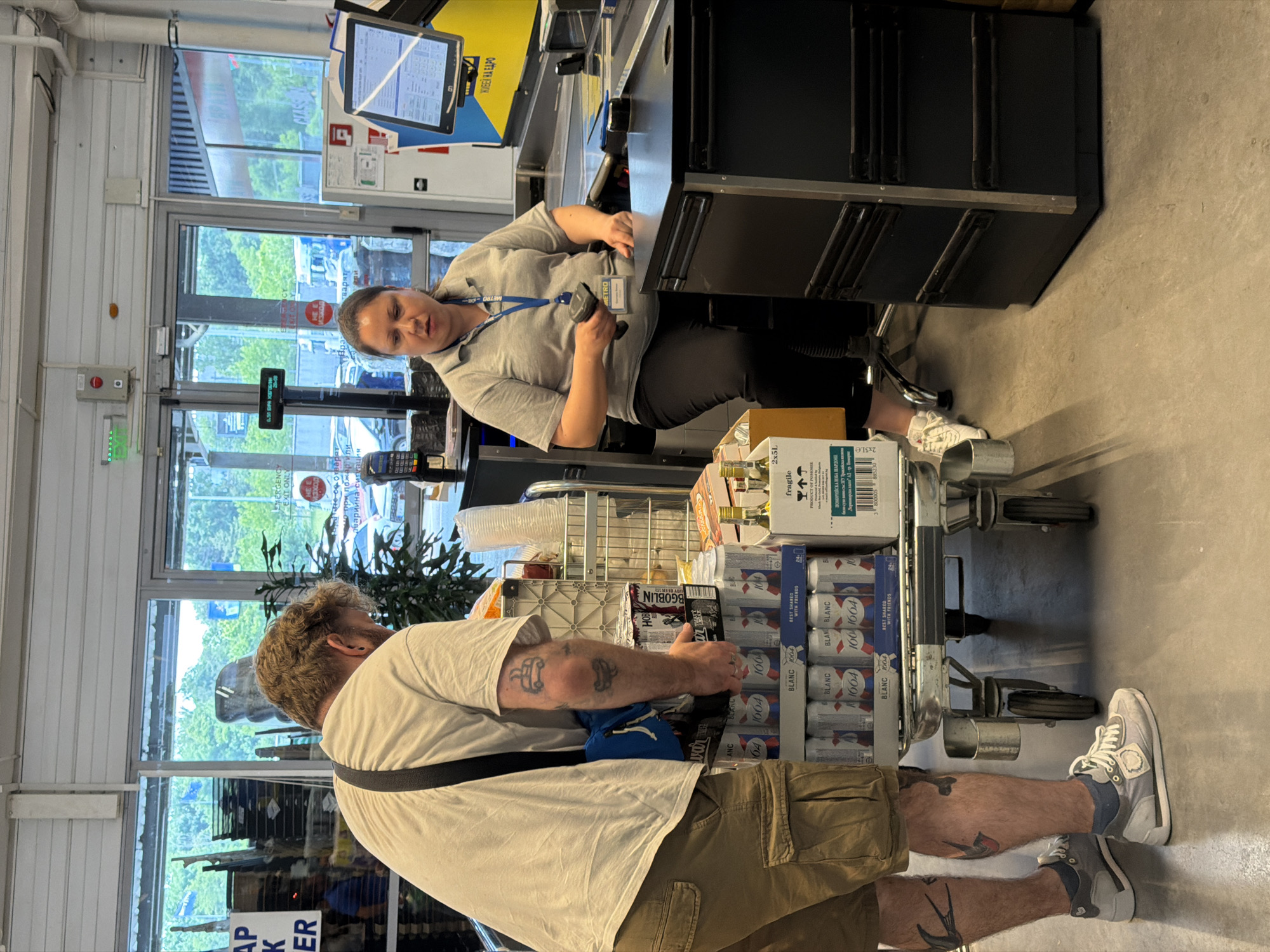 Routine grocery shopping documented at Burgas retail store