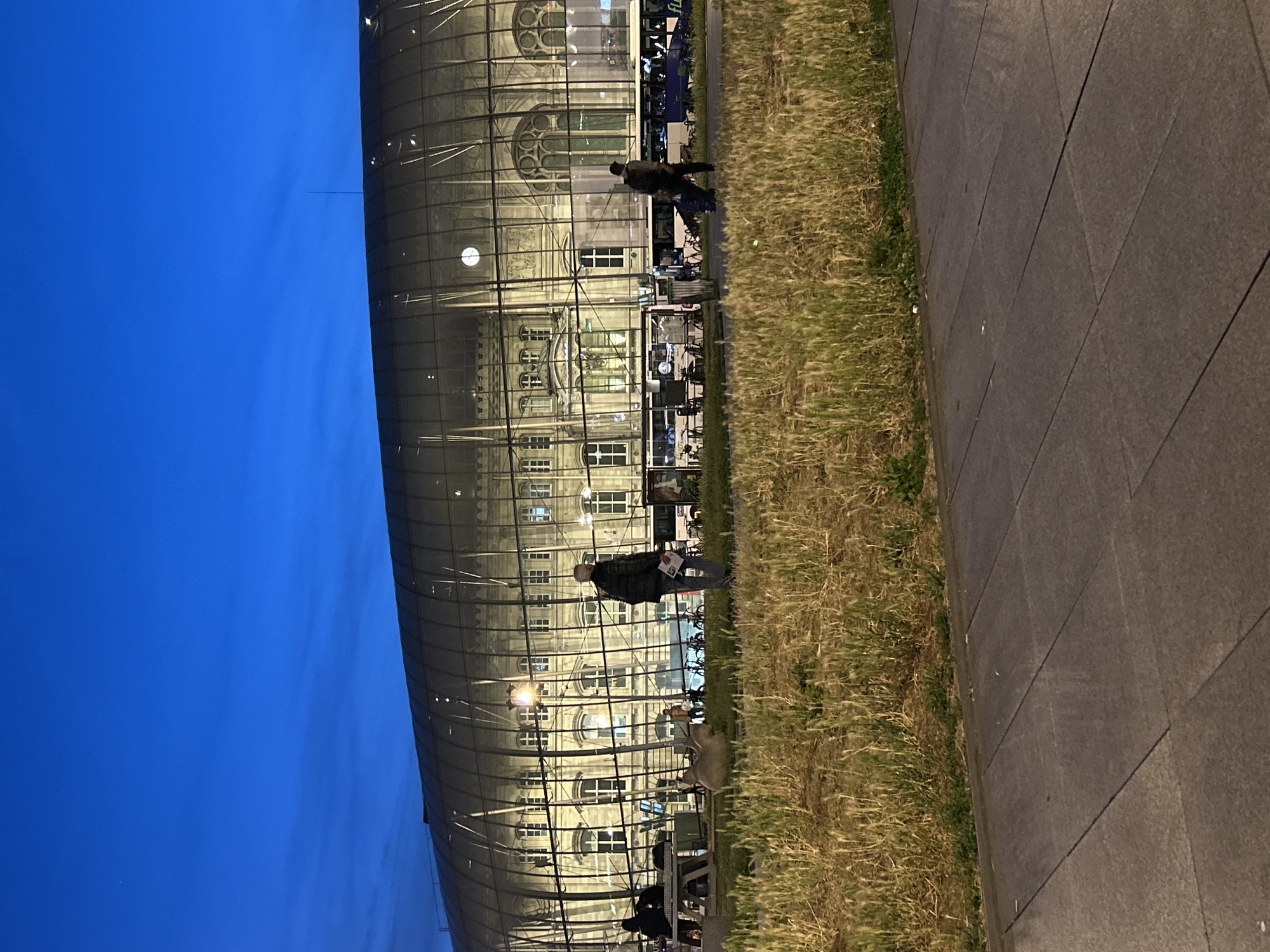Strasbourg Railway Station Captured During Evening Blue Hour