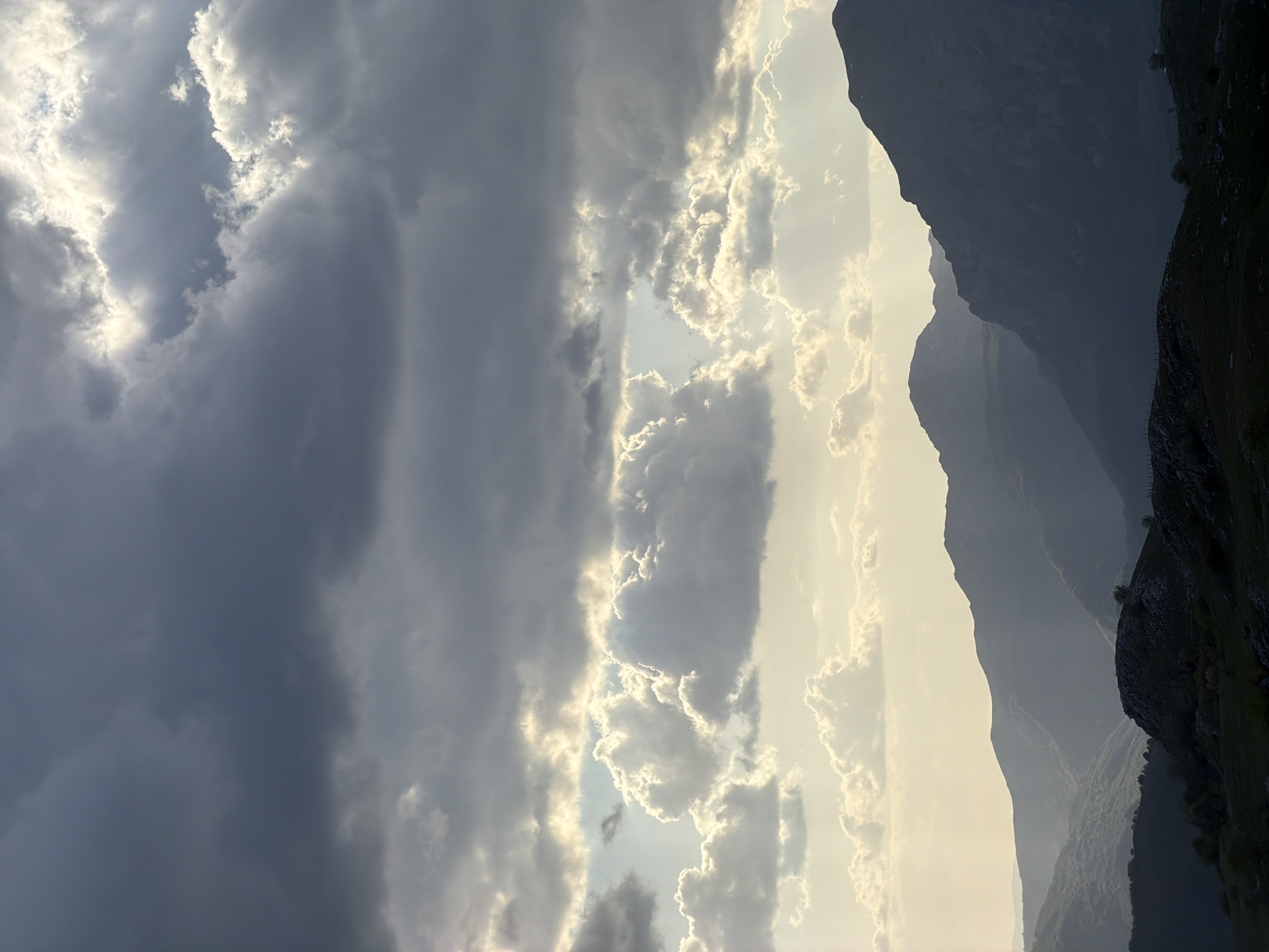 Storm clouds create dramatic sky over Montenegro mountains