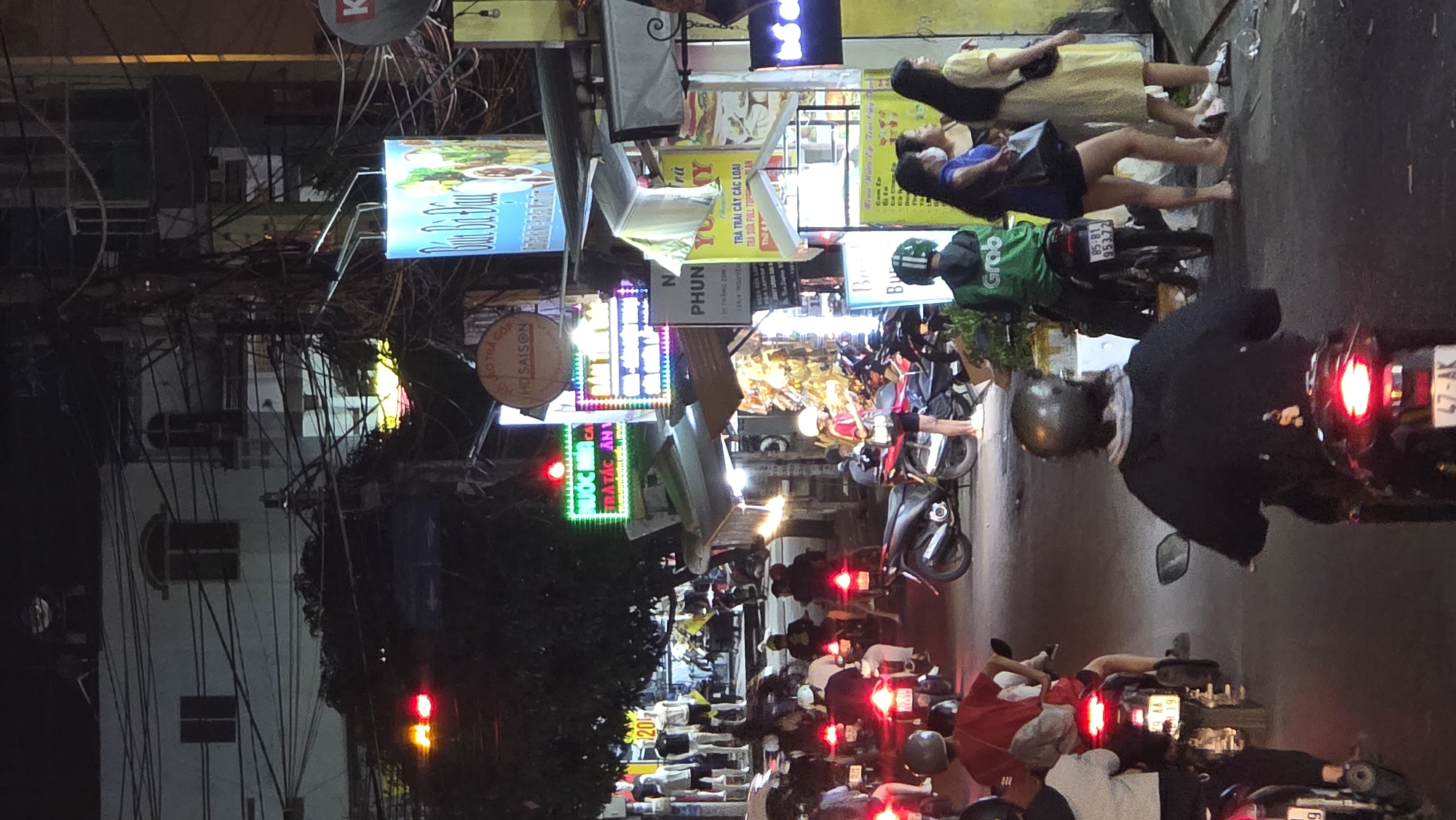 Evening street activity captured in Bắc Nha Trang Vietnam