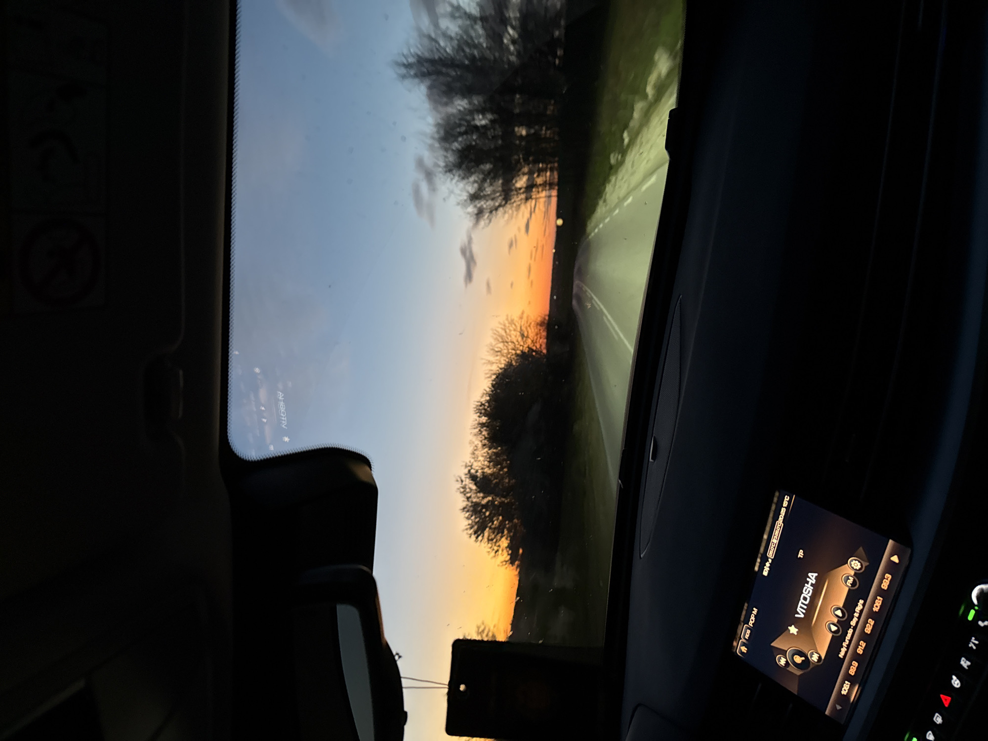 Sunset drive captured in Zgalevo, Bulgaria
