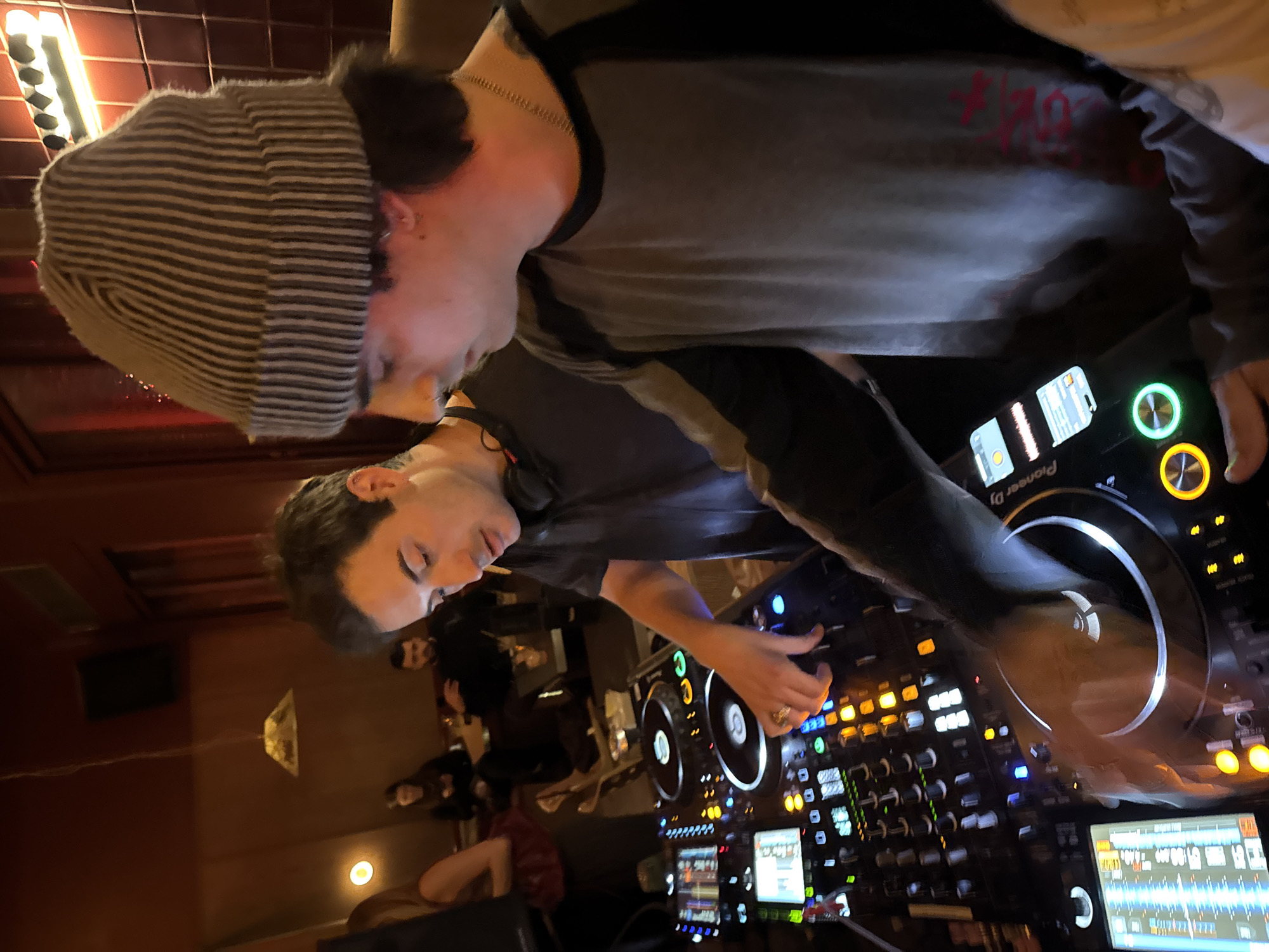 DJ performs at London club venue Friday evening