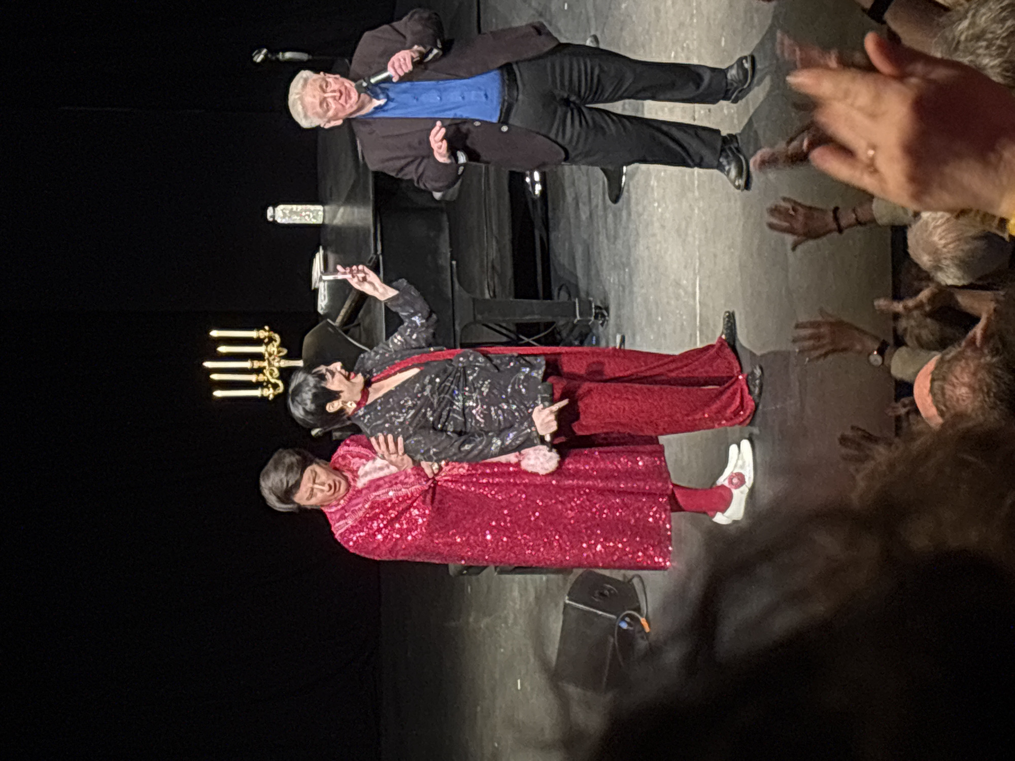Indoor performance with three performers observed in London