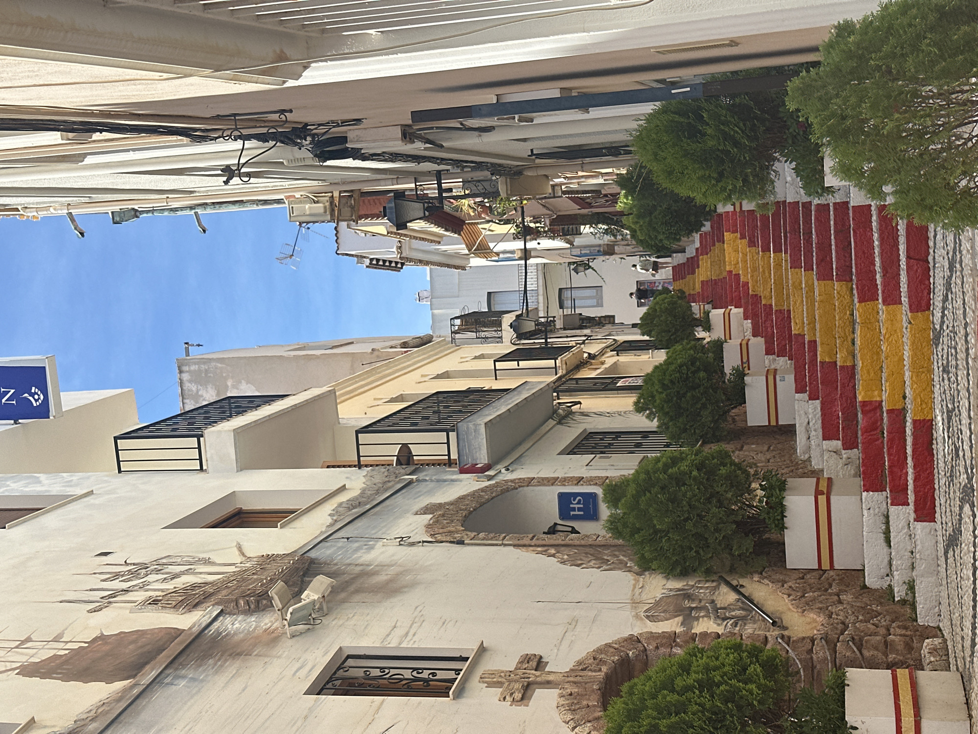 Decorated stairway street documented in Calp, Spain