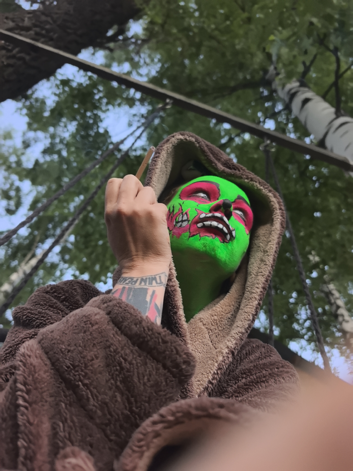 Zombie makeup enthusiasts gather for Thriller-themed music challenge event