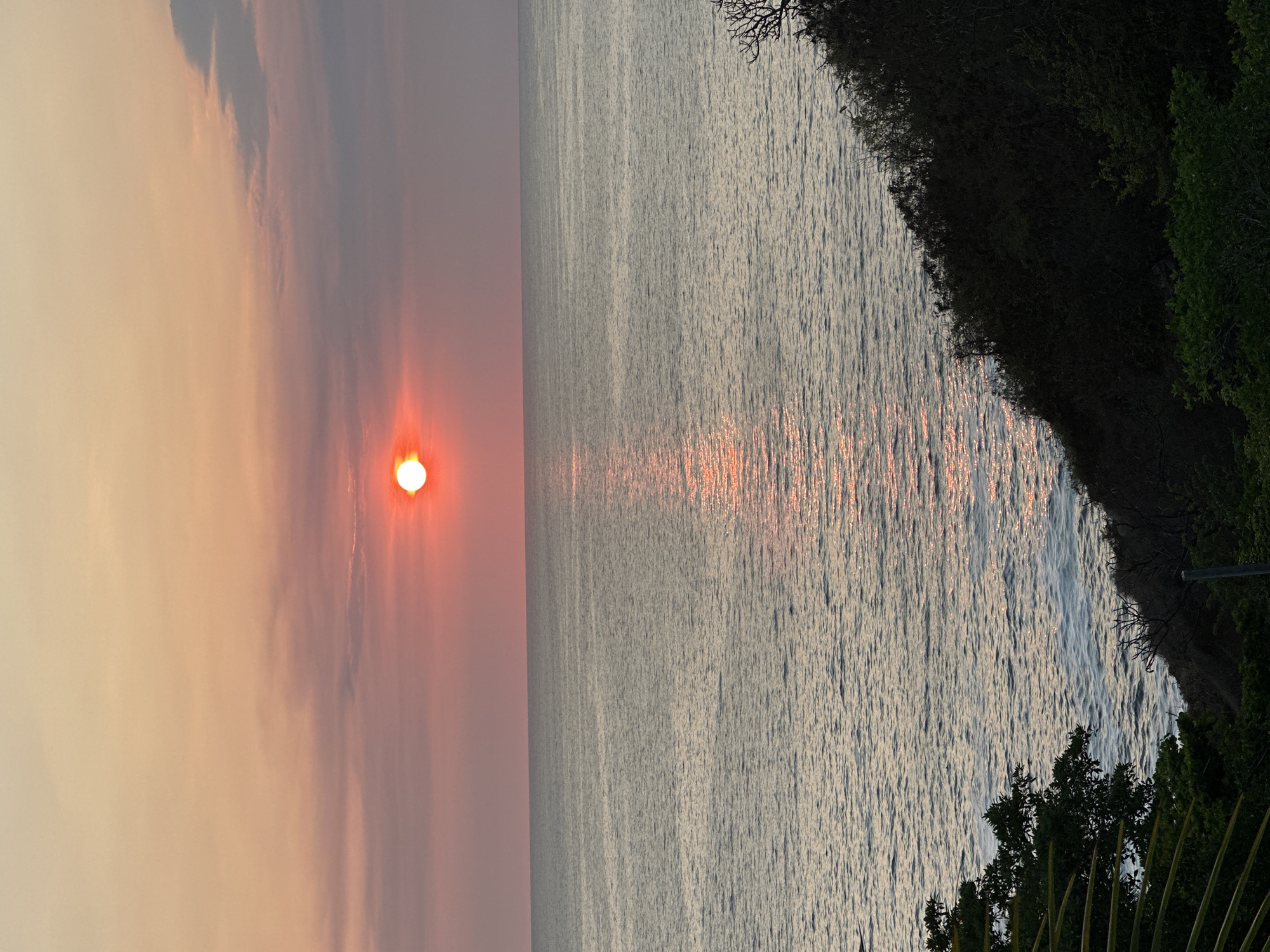 Sunset observed over Pacific Ocean near Acapulco, Mexico