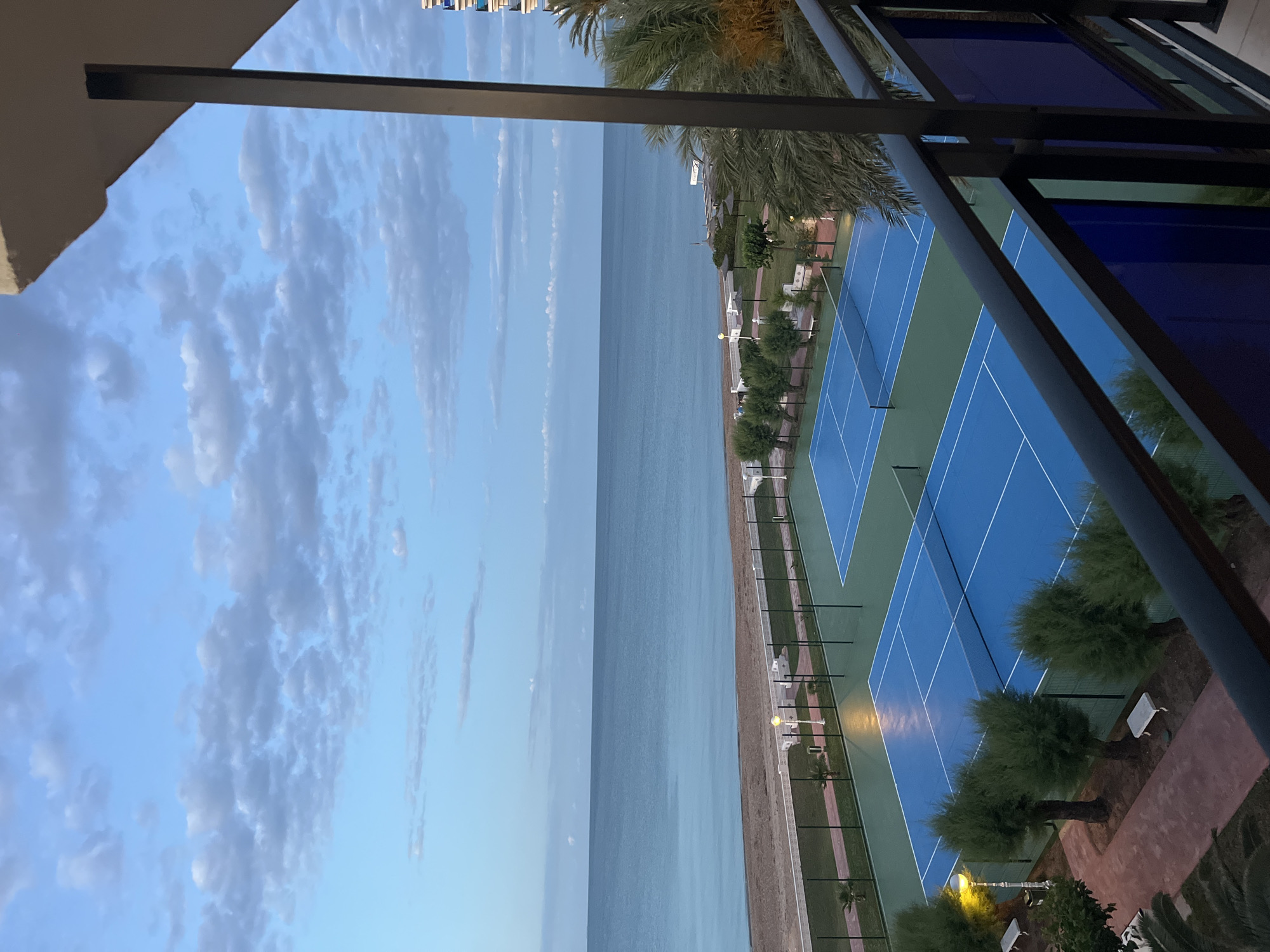 Coastal sunset views captured from balcony in Les Marines