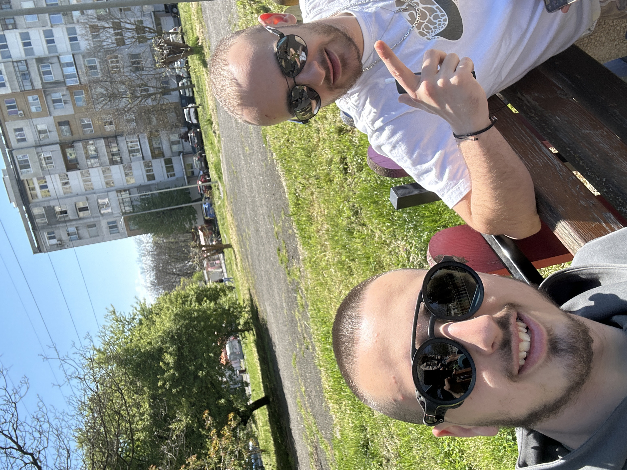 Multiple selfies captured in sunny Burgas, Bulgaria