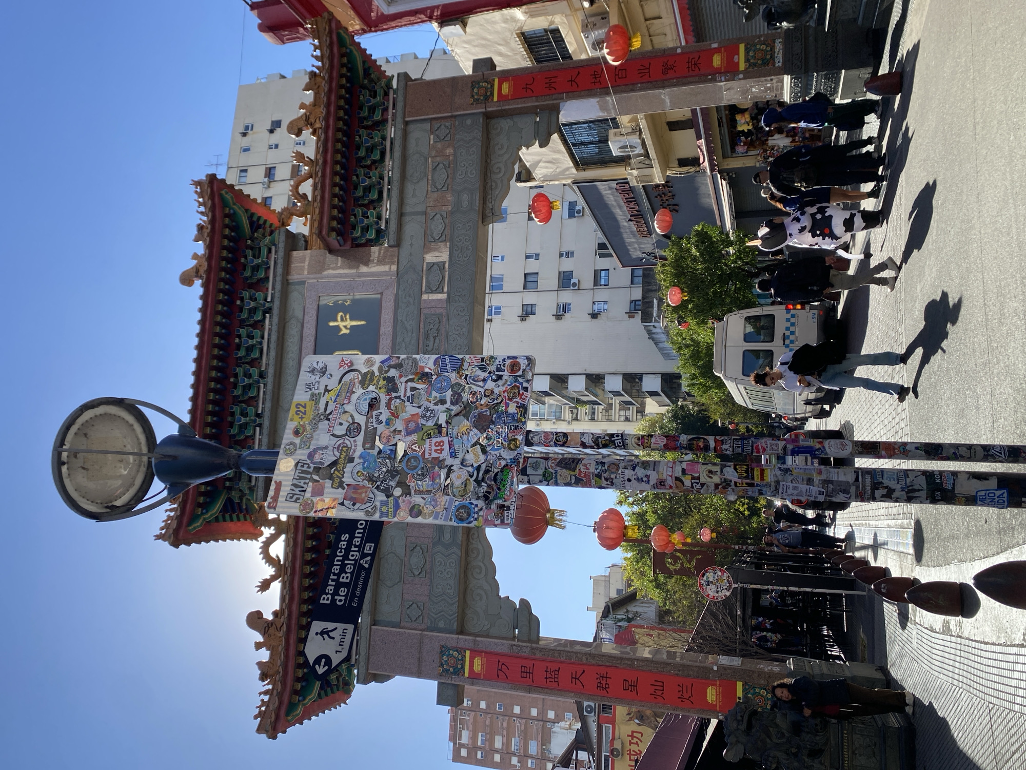 Costumed performers spotted in Buenos Aires Chinatown district