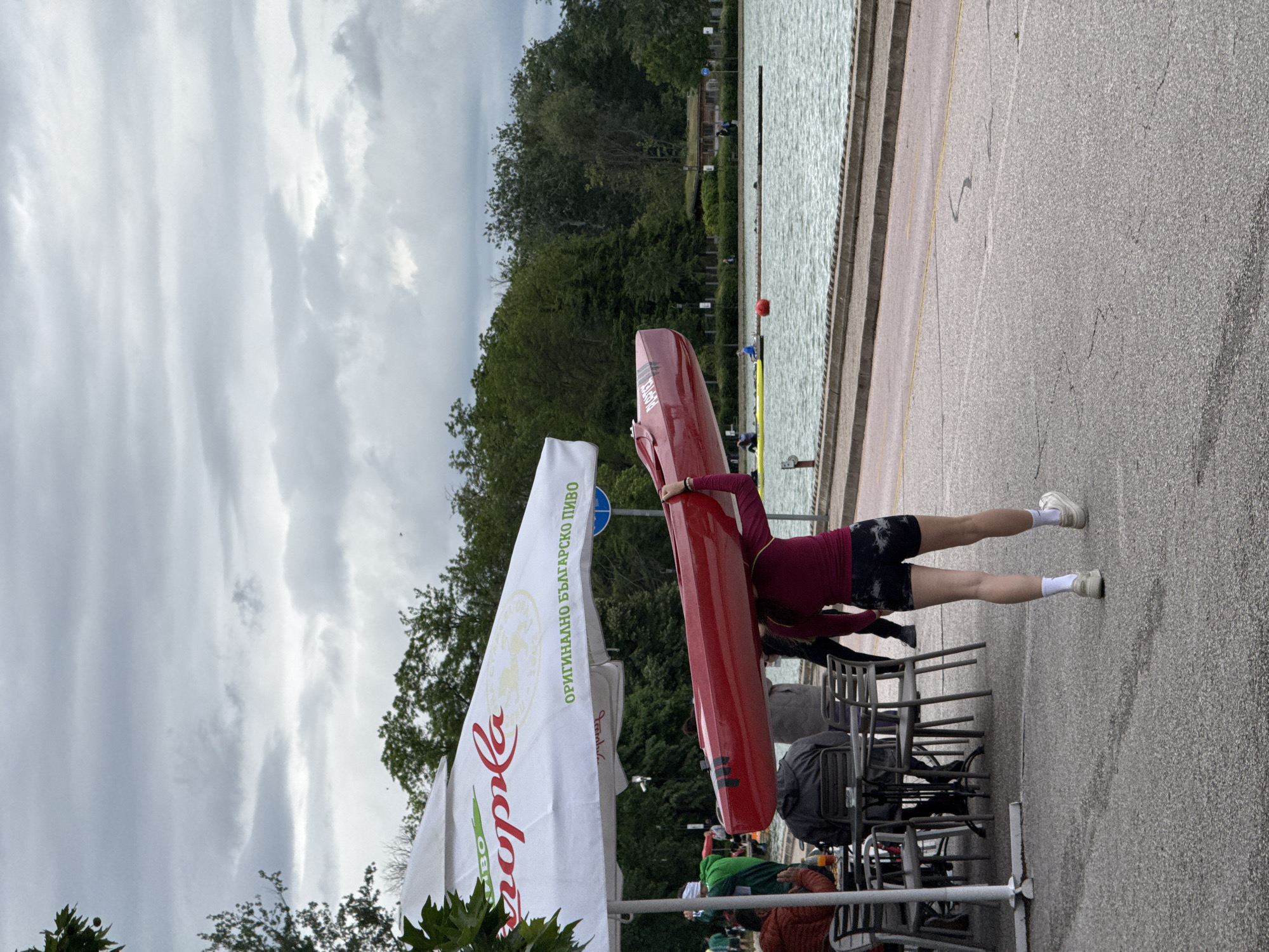 Morning recreational activity observed at Plovdiv Rowing Canal