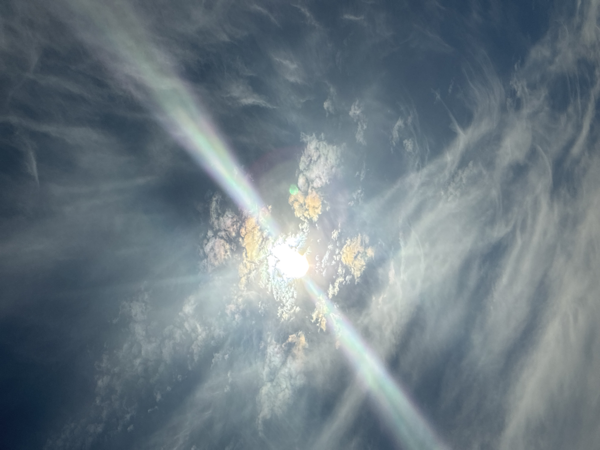 Morning atmospheric light show features sun dogs, pillars observed