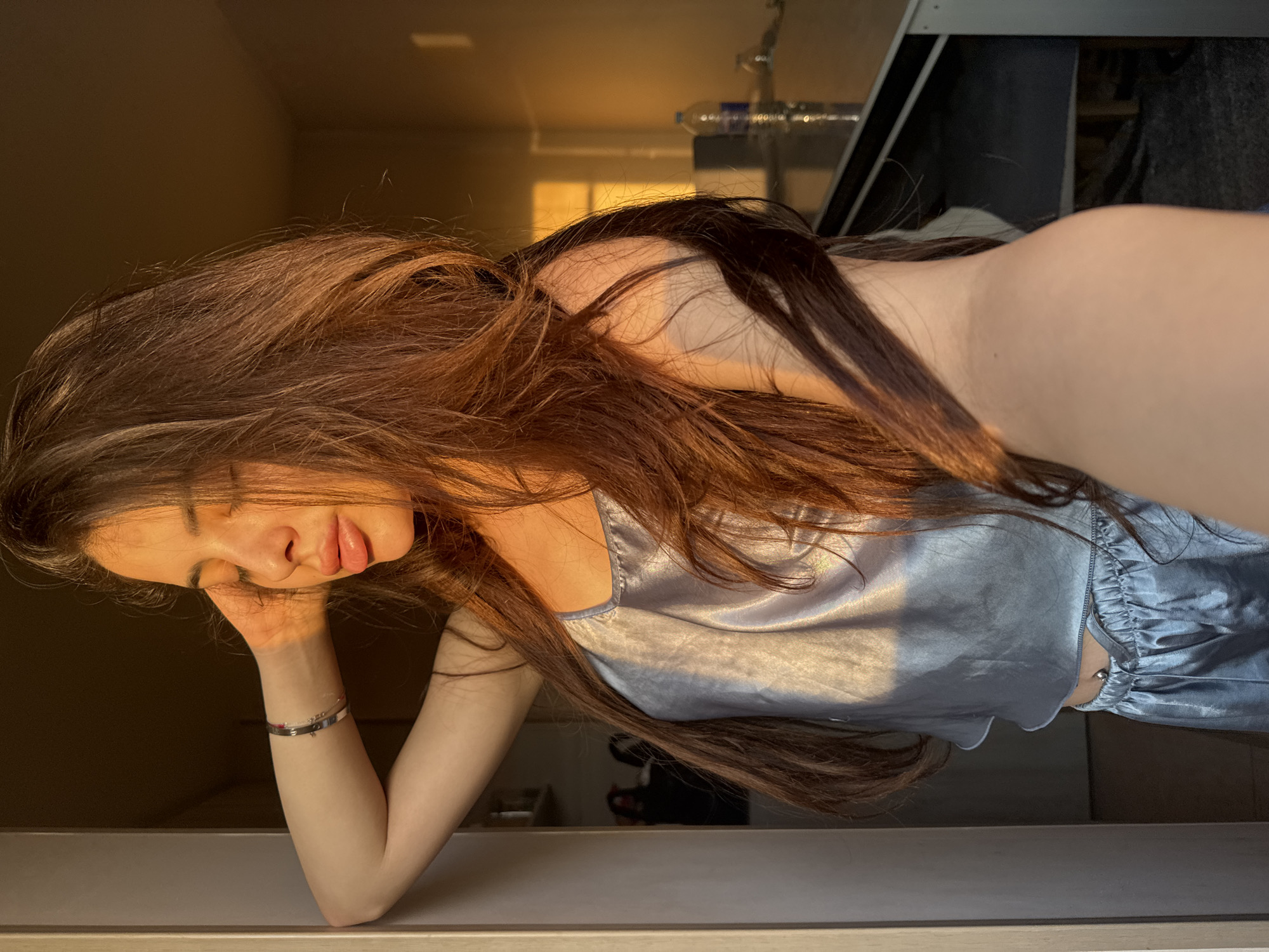 Woman captured in golden hour portrait session in Plovdiv