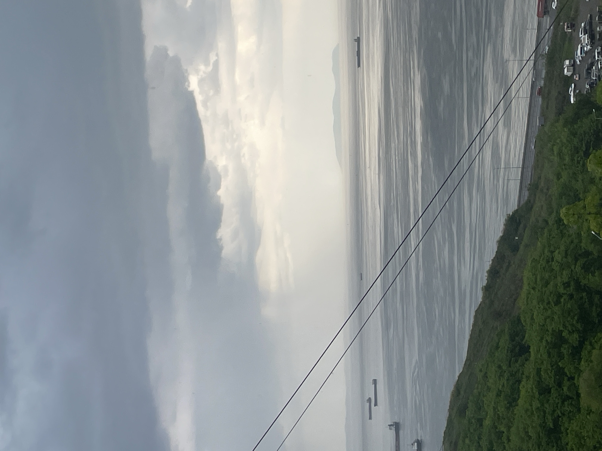 Morning cargo ships spotted off Vladivostok coast under overcast skies
