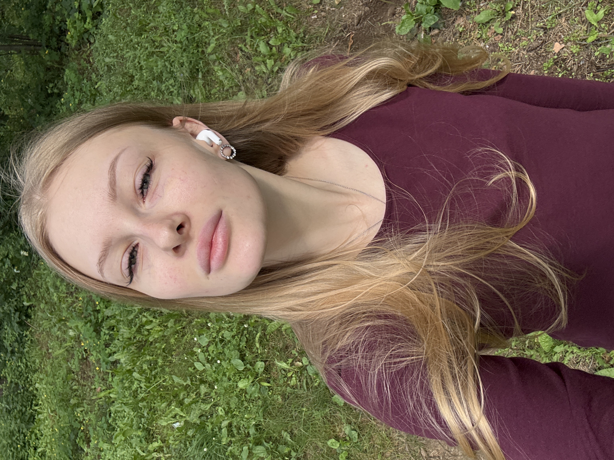 Morning walk with a pug in a Perm park, selfies included