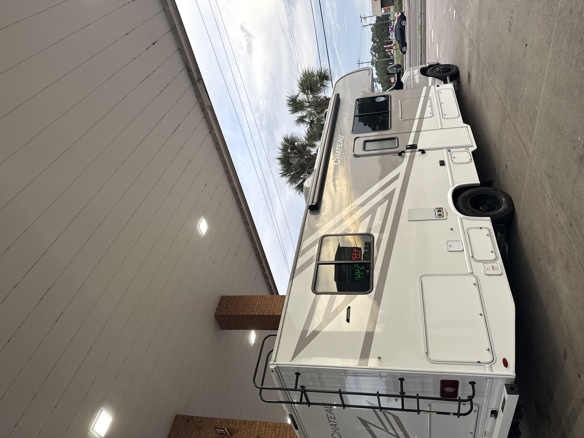 RV stops for gas at Palm Bay station