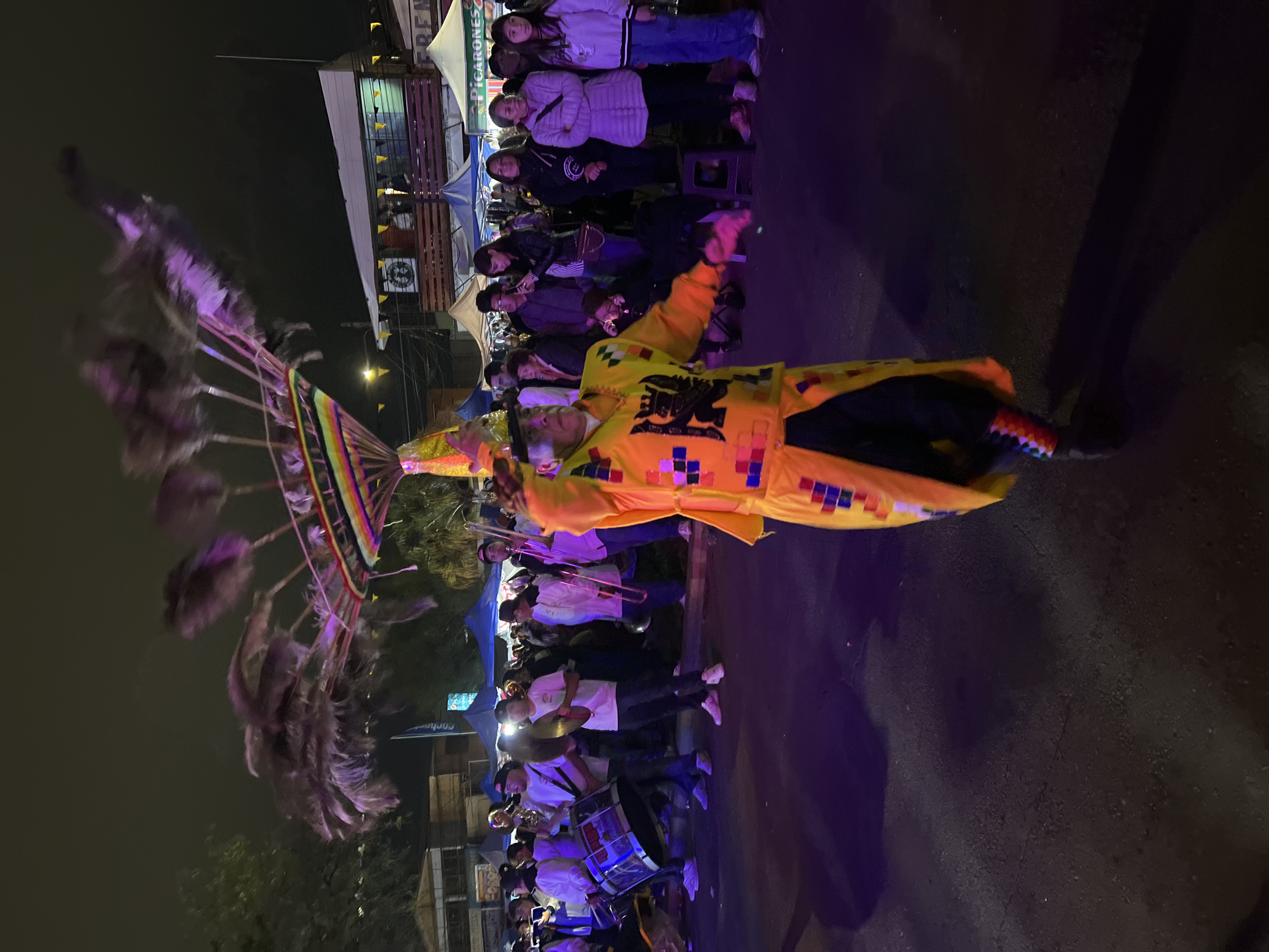 Traditional dance festival lights up Arica streets at night