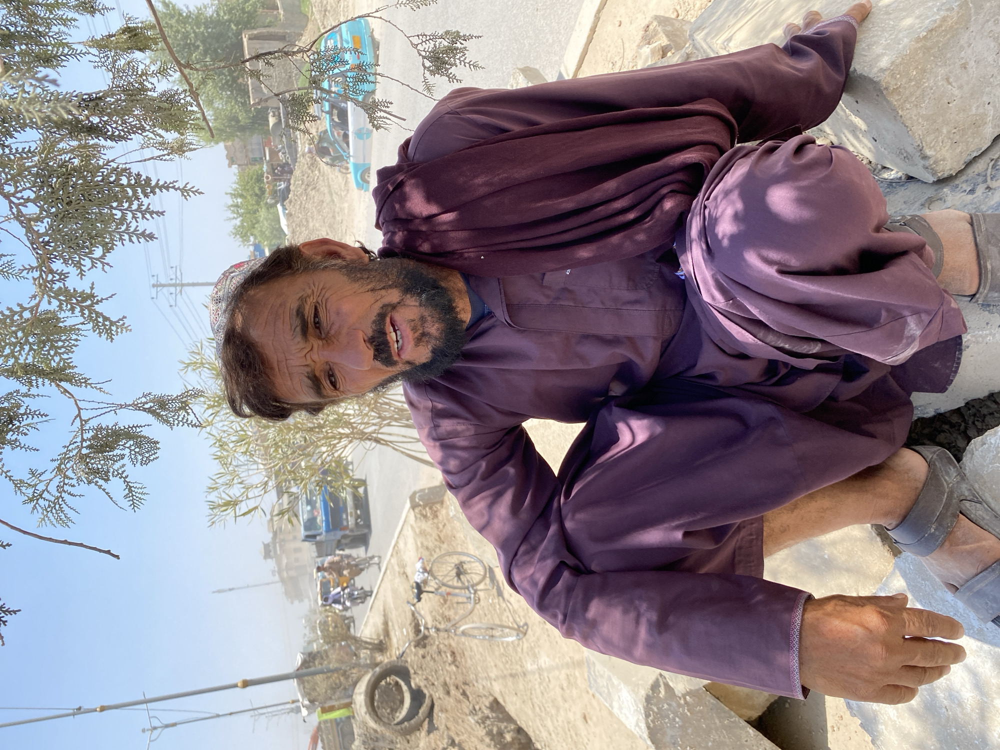 Morning street life and construction scenes in Kandahar