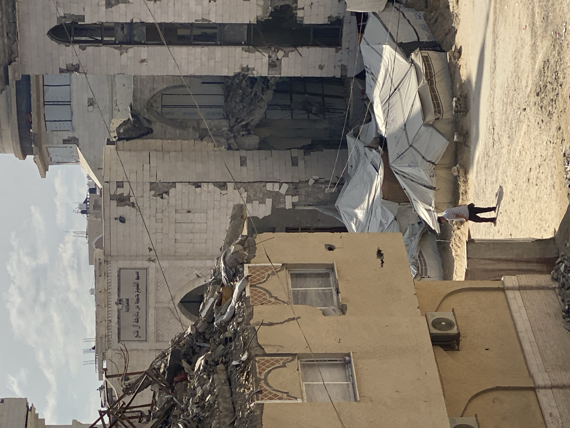 Morning scenes documented in Khan Yunis show damage, settlements