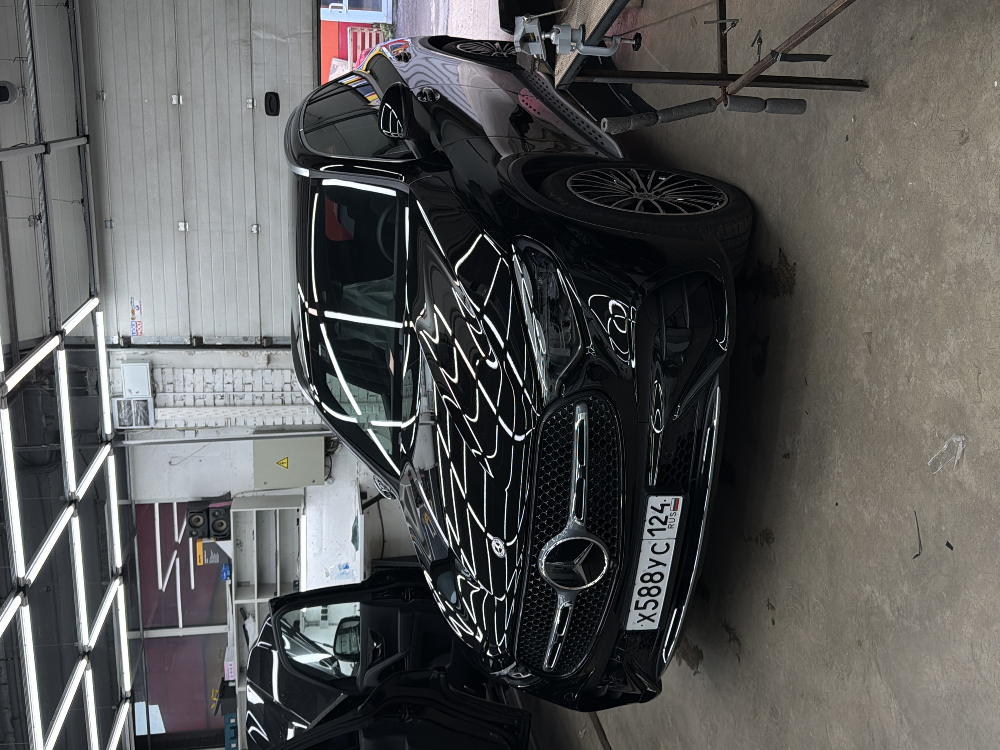 Detailing session underway at a Krasnoyarsk auto workshop