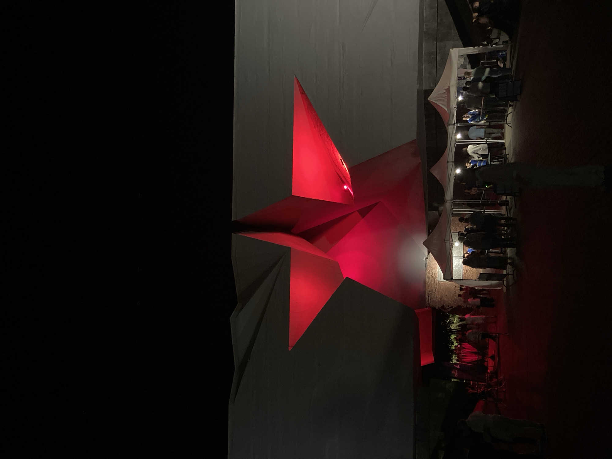 Victory Day night celebrations with tanks, monuments, and live concert