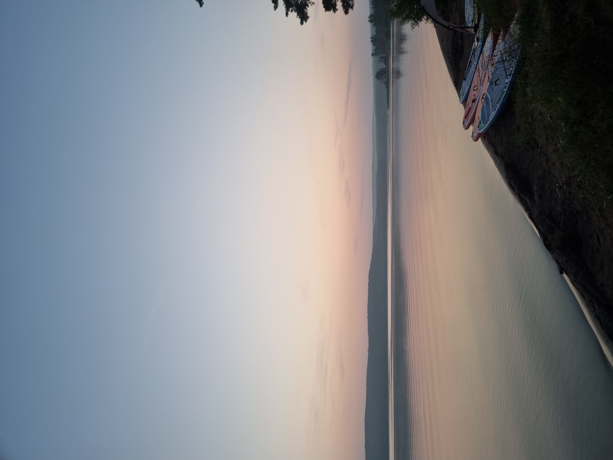 Lakeside camping night near Chaykovsky, Russia