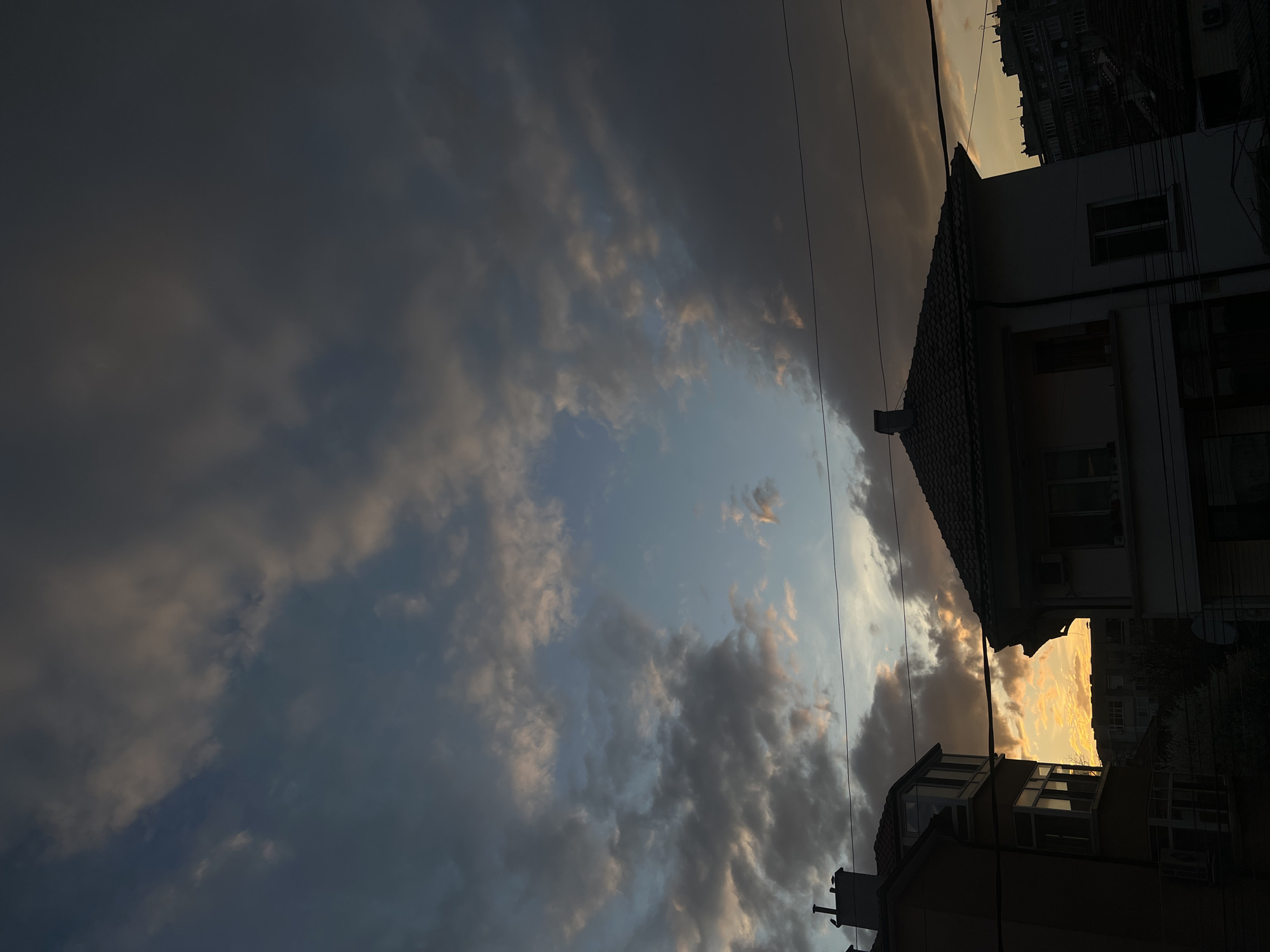 Dramatic cloud formations observed during dusk in Karnobat, Bulgaria