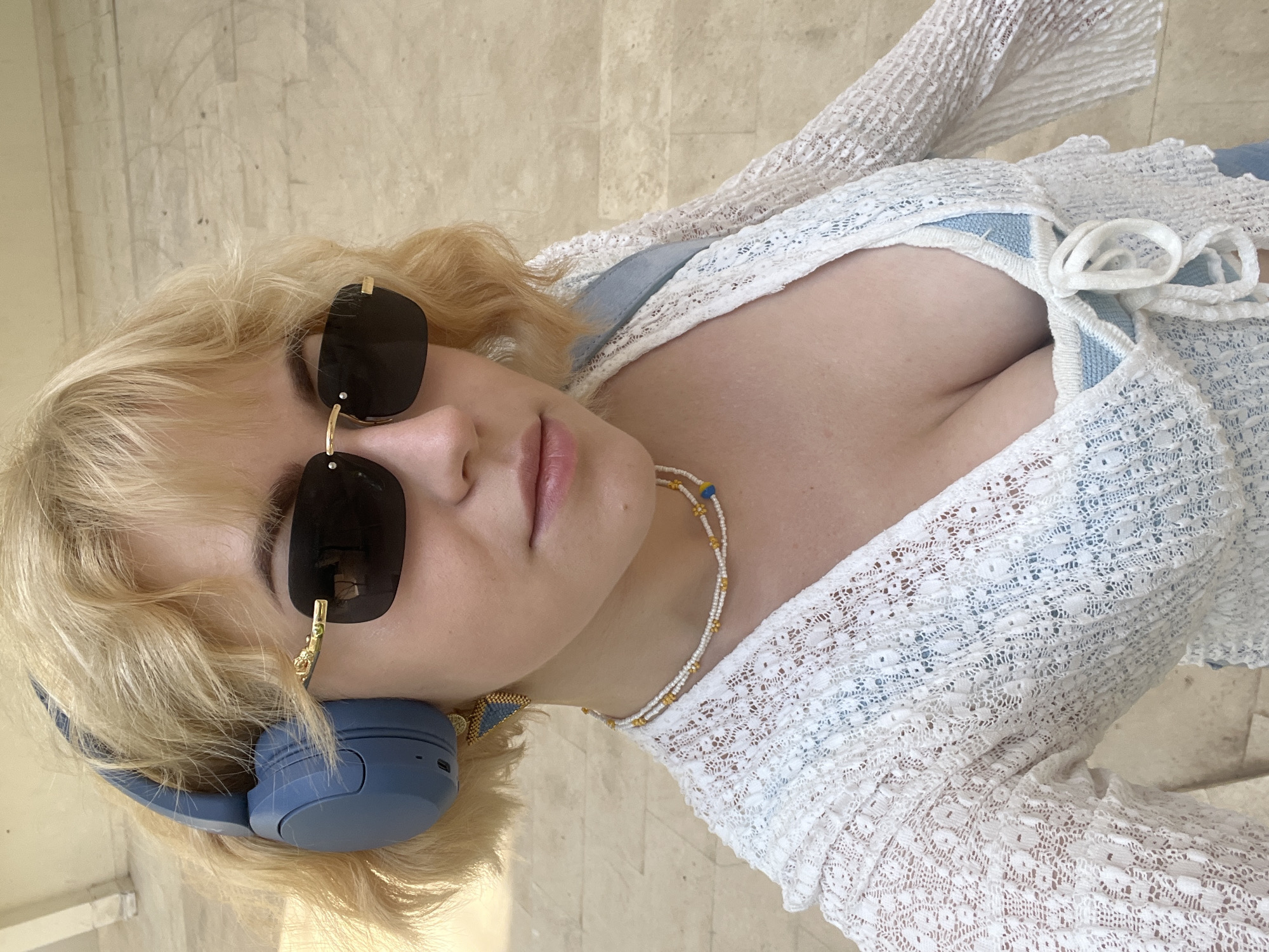 Woman documents casual market visit and pet time in Montenegro