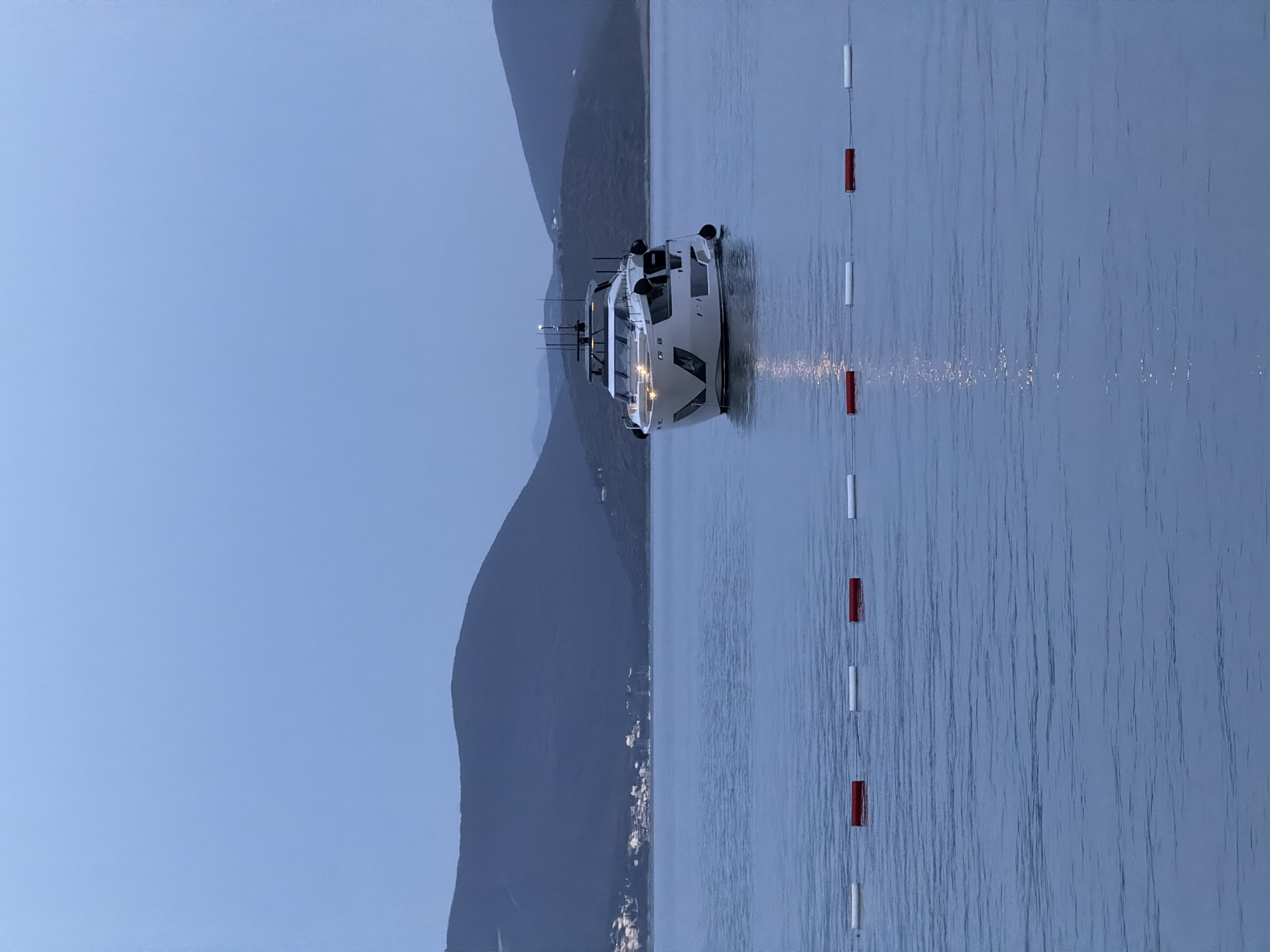 Yacht anchored near buoyed area in Glavaticici waters