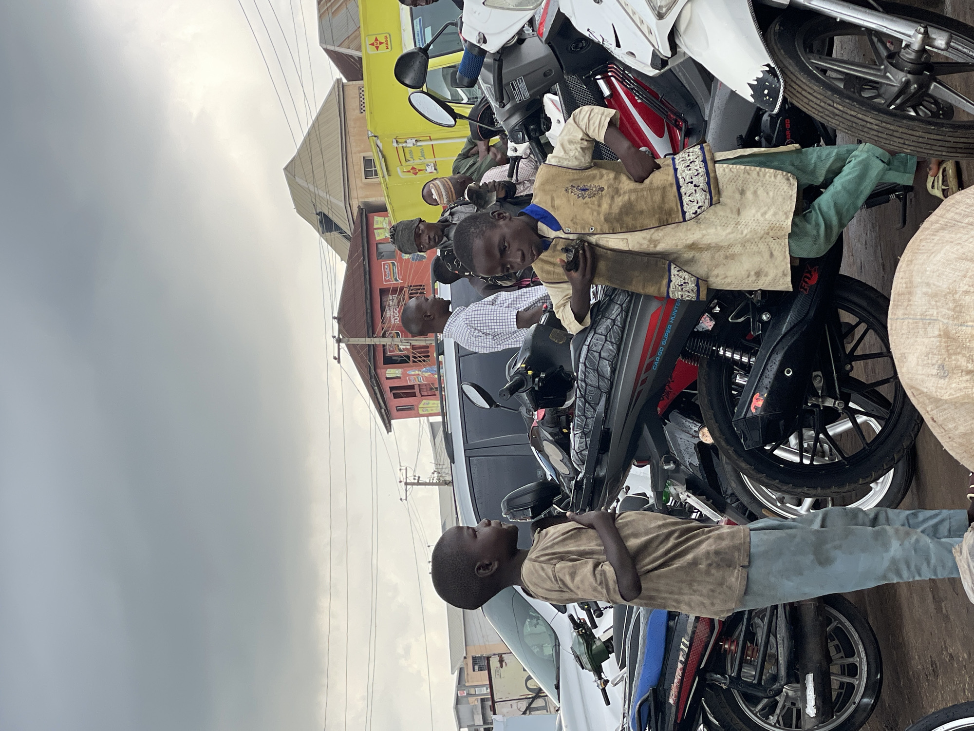 Motorcycle repairs and street life in Jos, Nigeria