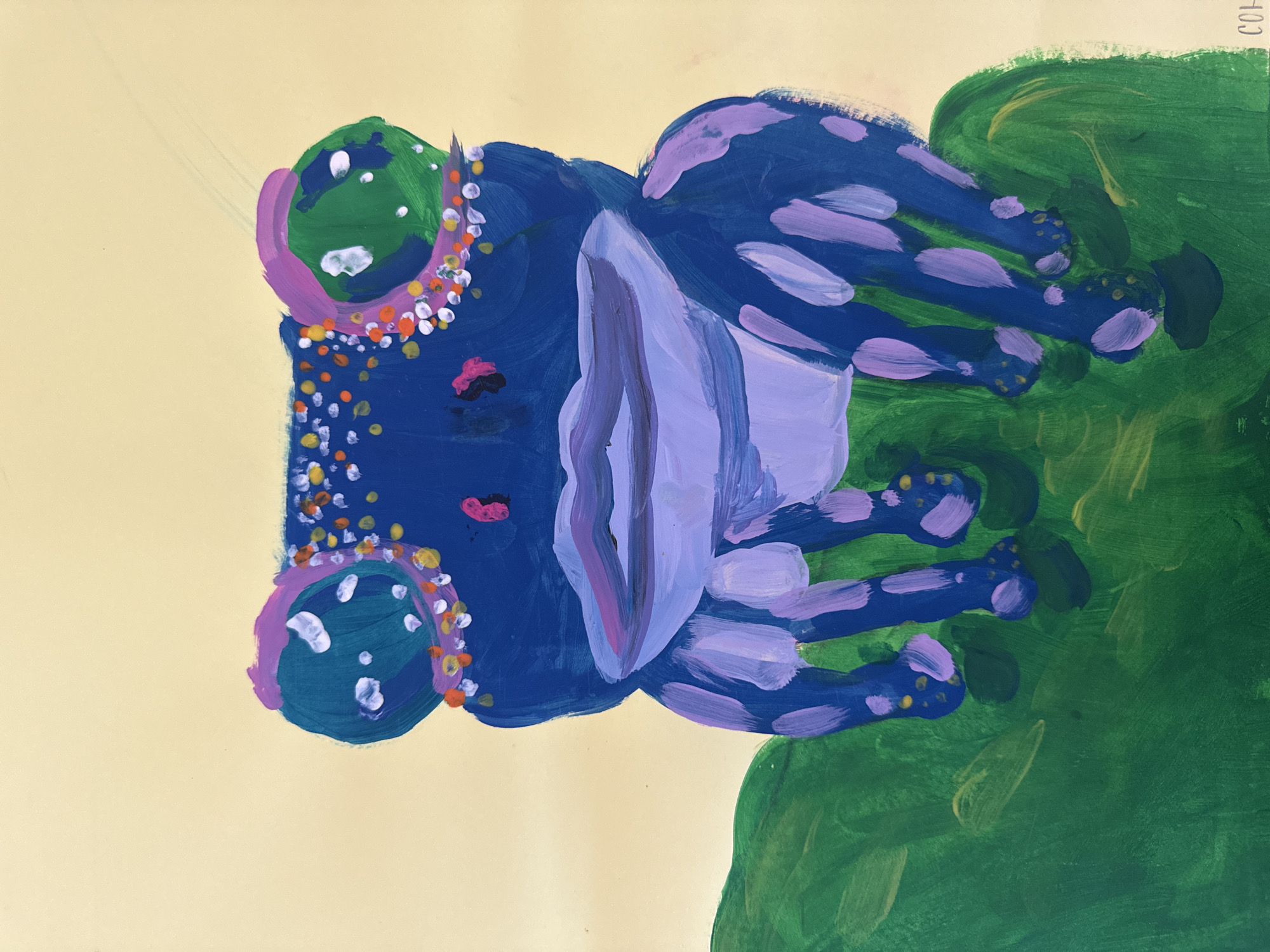 Amateur art collection featuring 28 colorful animal and landscape paintings