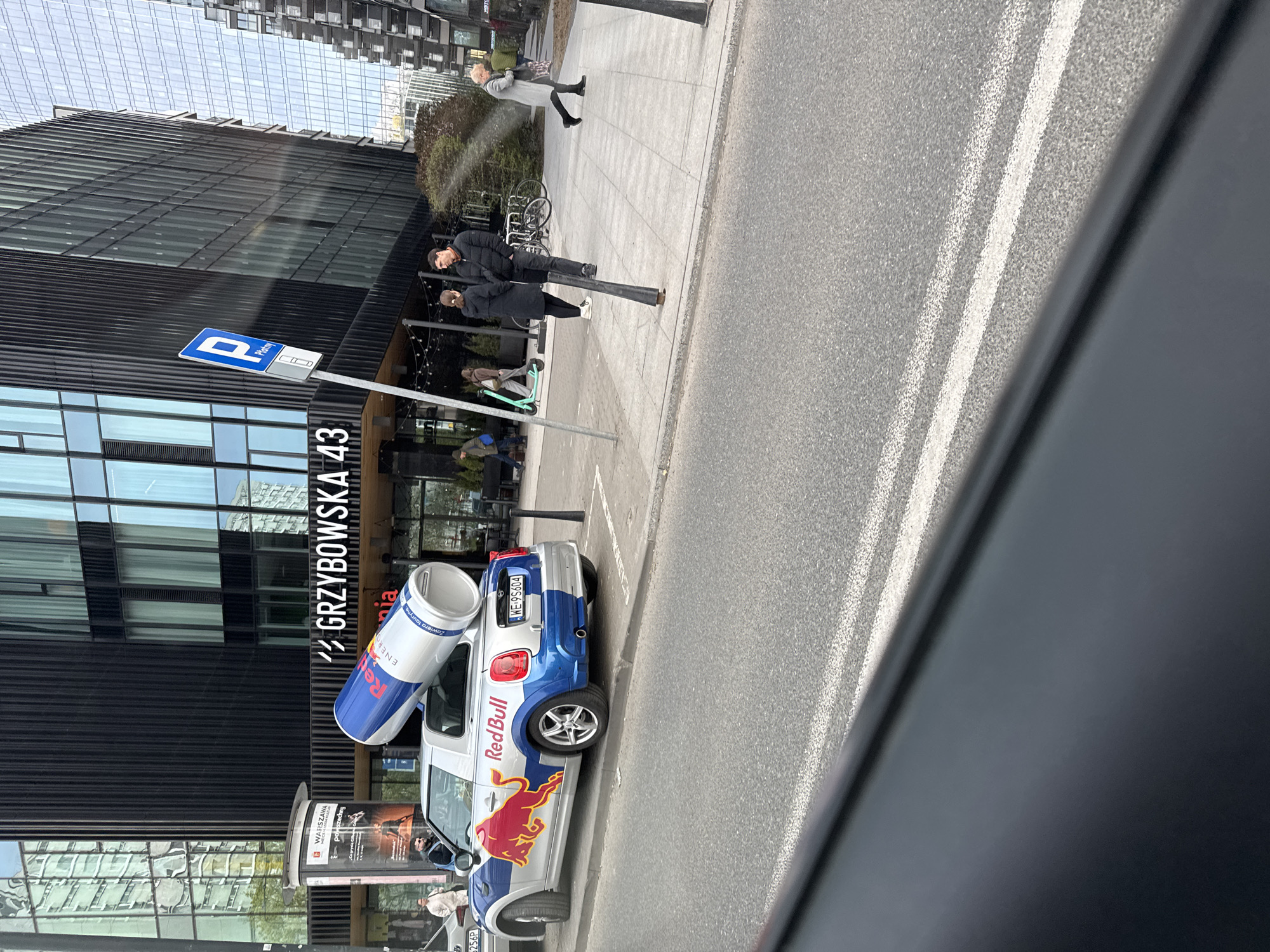 Red Bull promotional car spotted on Warsaw street